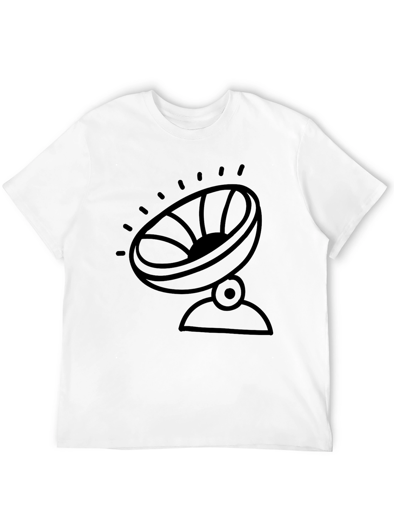 Camiseta Negra con Diseño de Antena