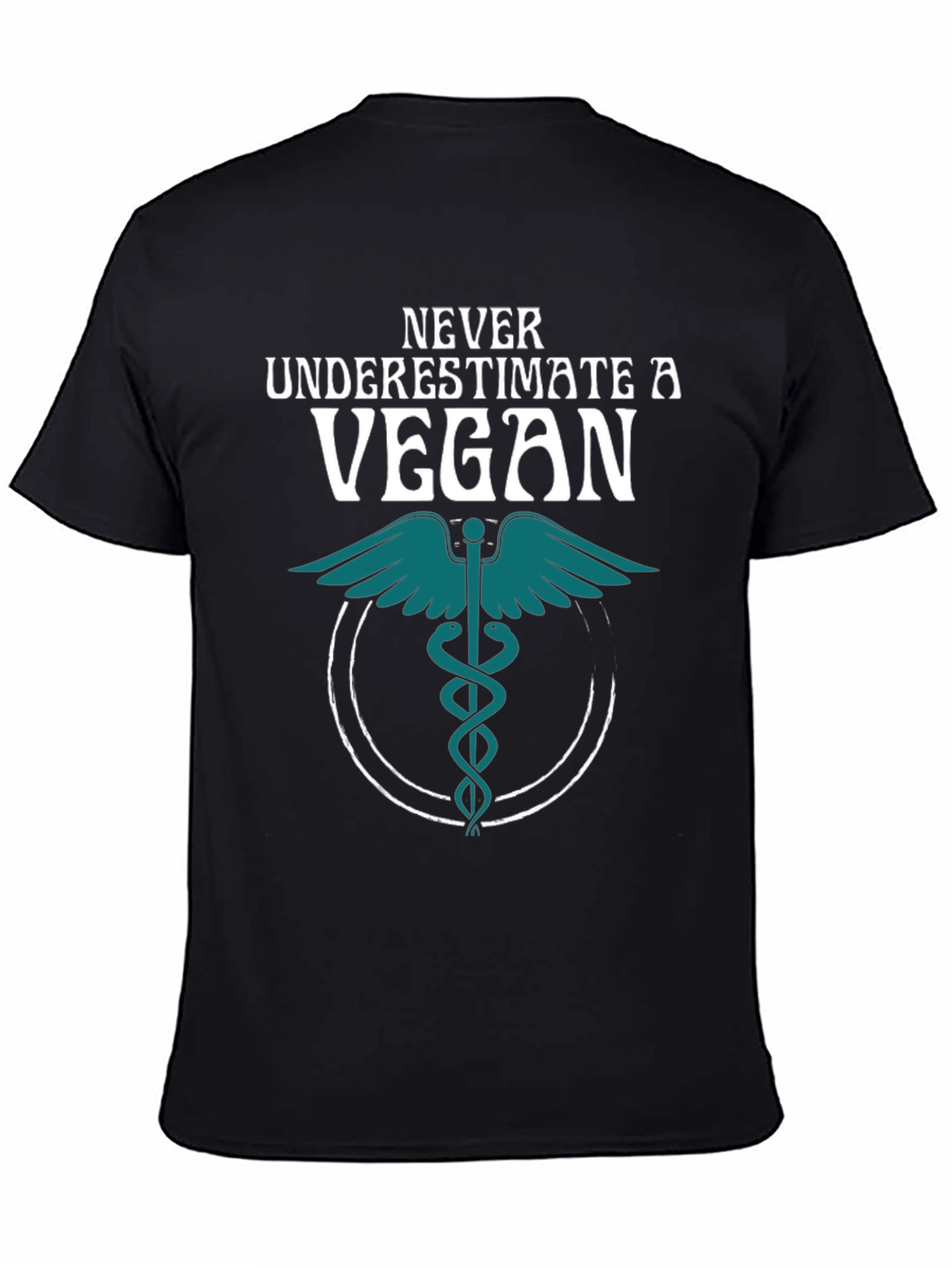 Camiseta Negra Vegana: Nunca Subestimes a un Vegano