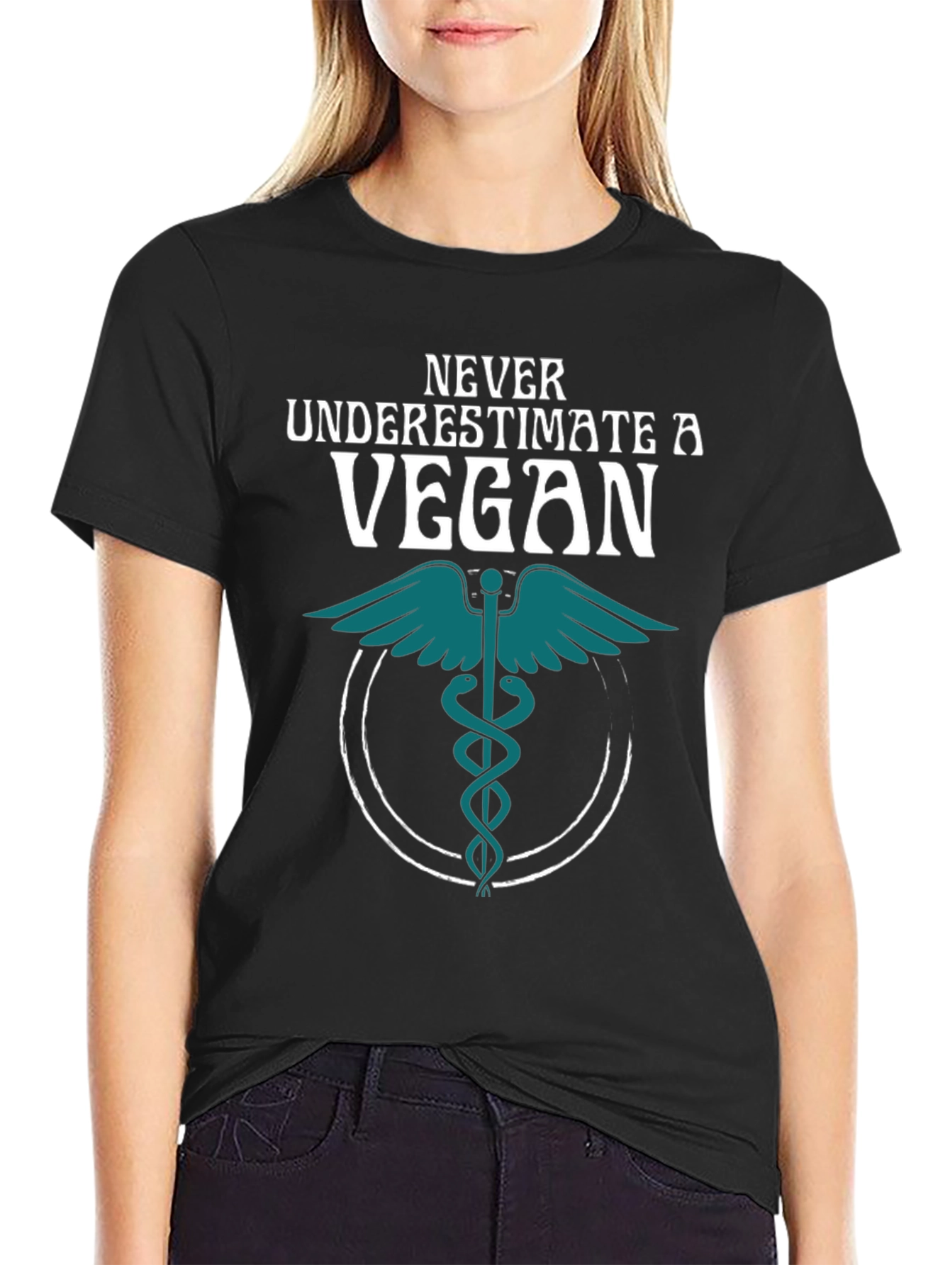 Camiseta Negra Vegana: Nunca Subestimes a un Vegano