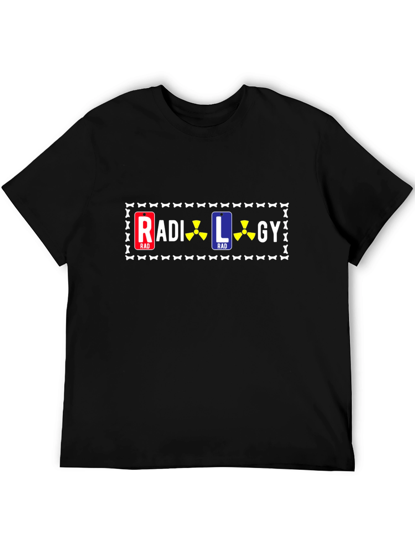 Camiseta Negra con Diseño de Radiología