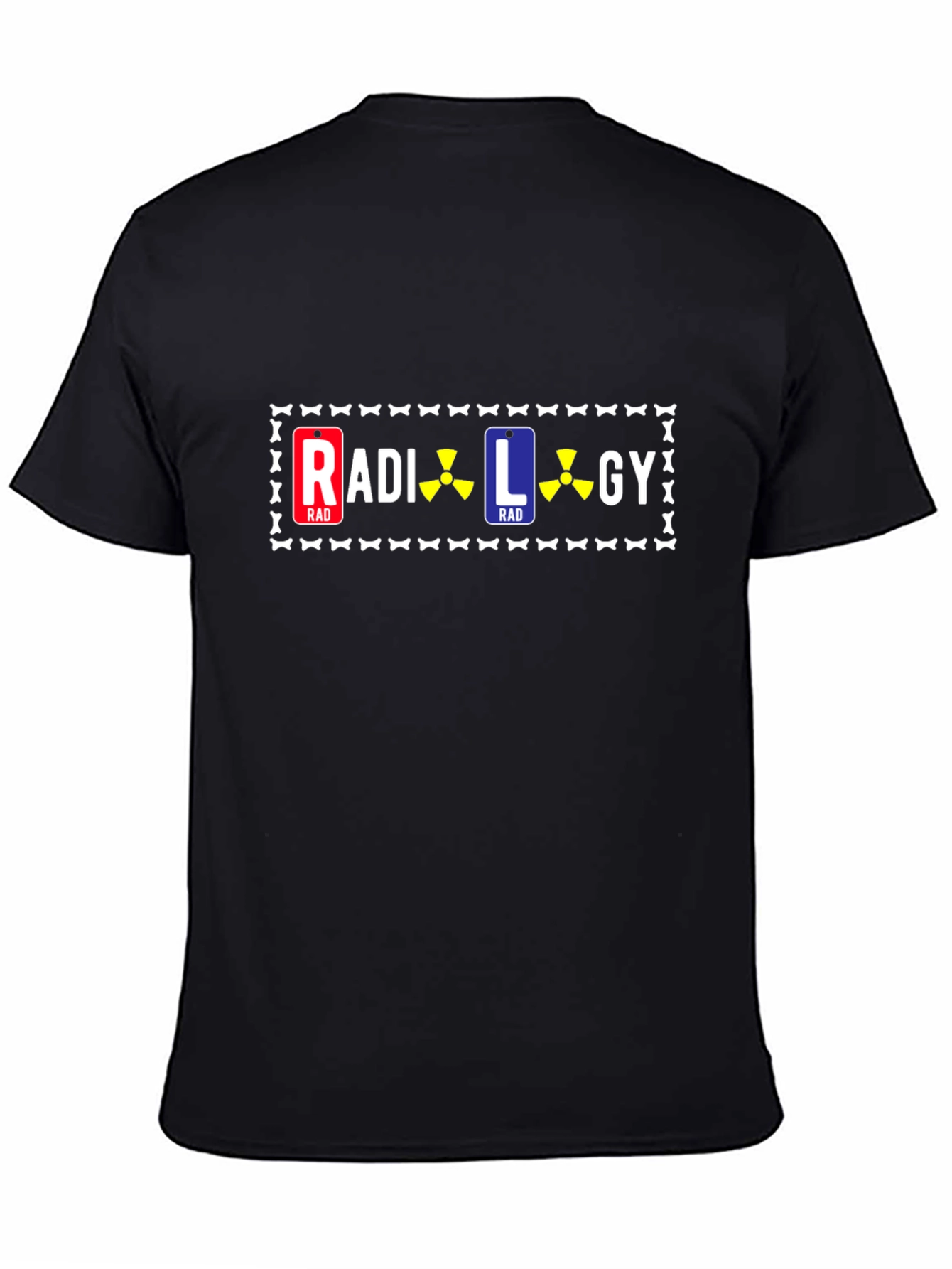 Camiseta Negra con Diseño de Radiología