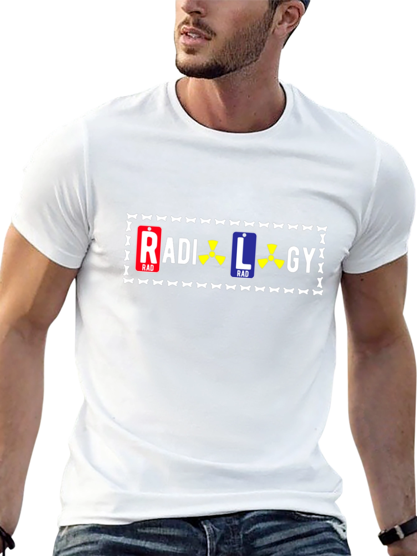 Camiseta Negra con Diseño de Radiología