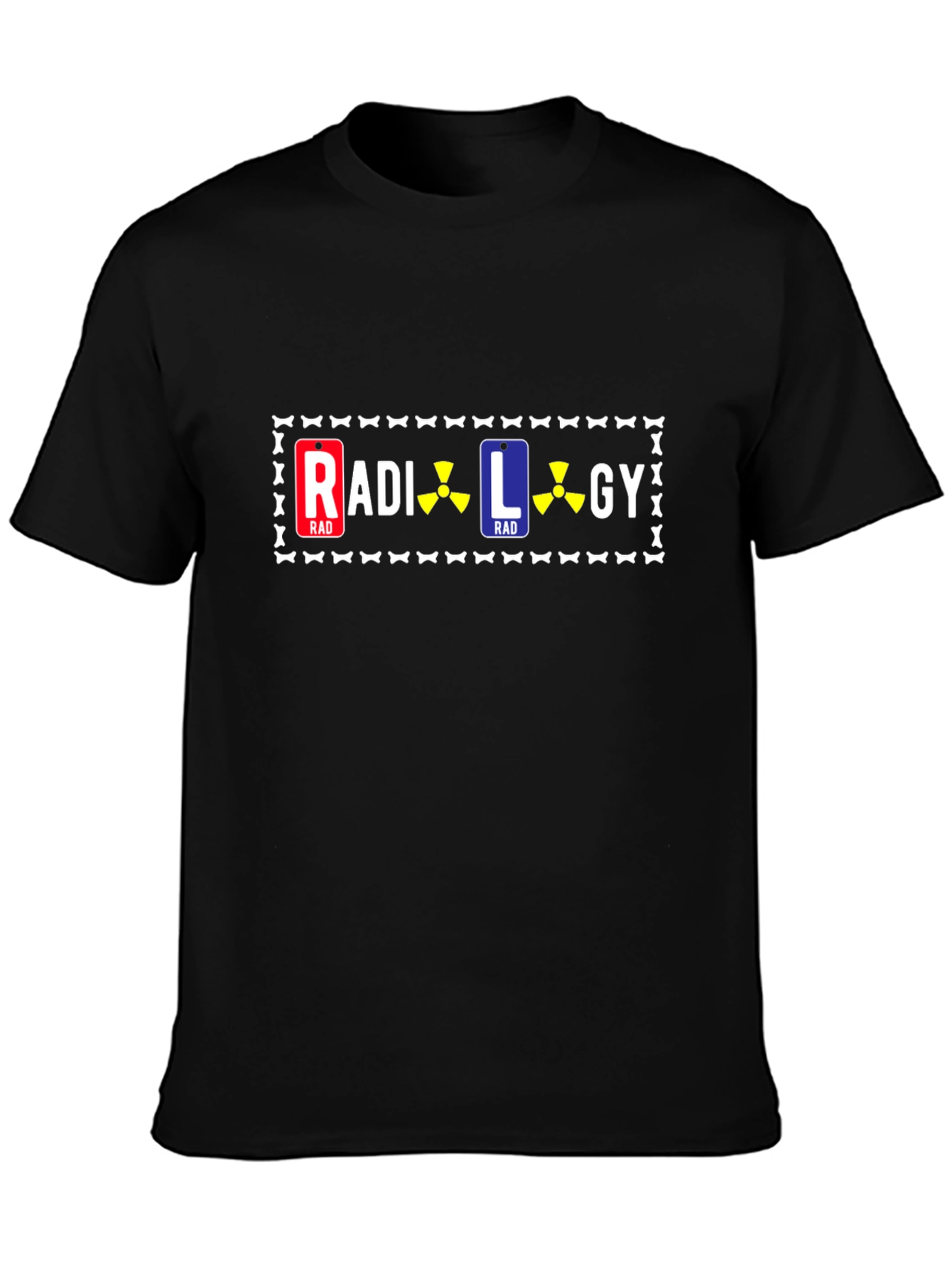 Camiseta Negra con Diseño de Radiología
