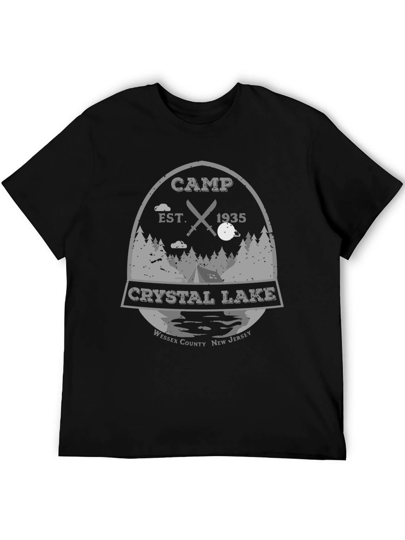 Camiseta Negra Campamento Crystal Lake
