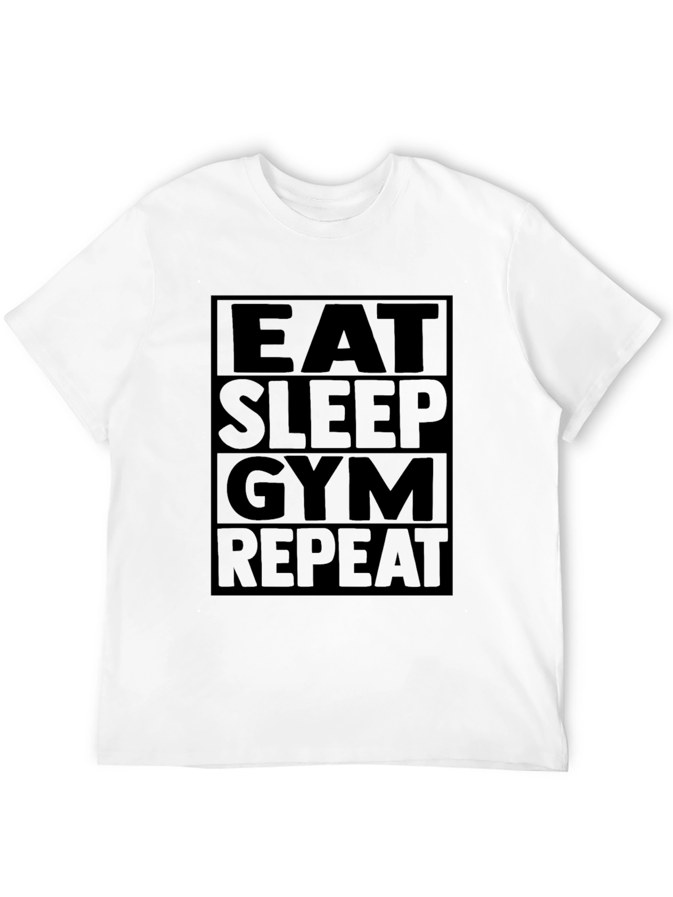 Camiseta Hombre: Eat Sleep Gym Repeat
