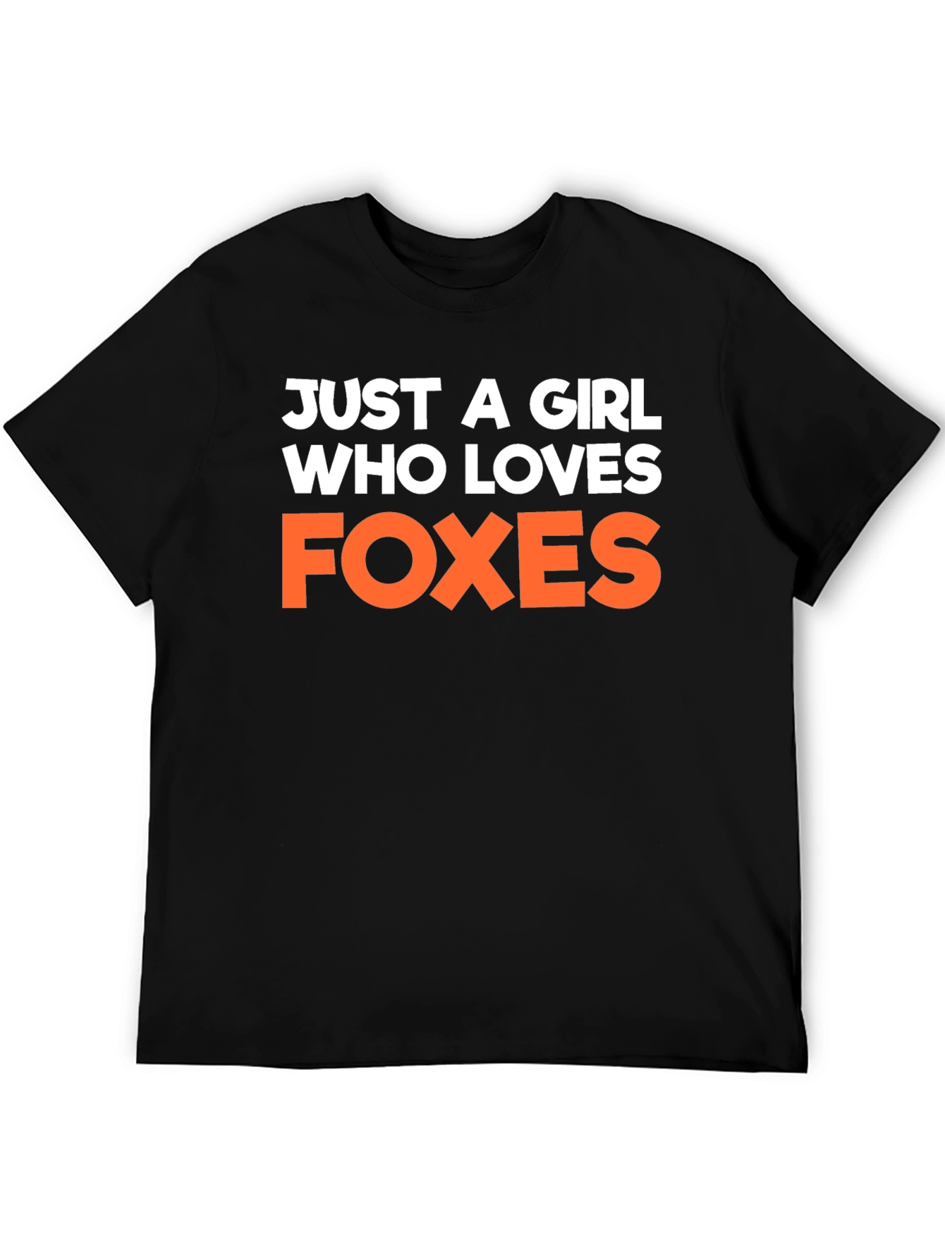 Camiseta Negra Just a Girl Who Loves Foxes