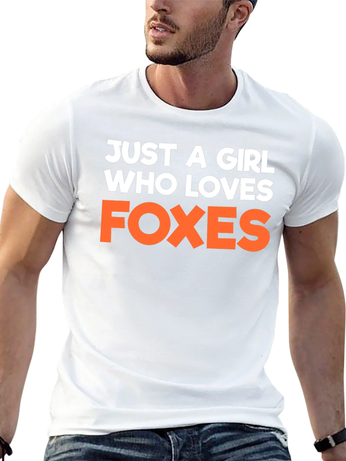 Camiseta Negra Just a Girl Who Loves Foxes