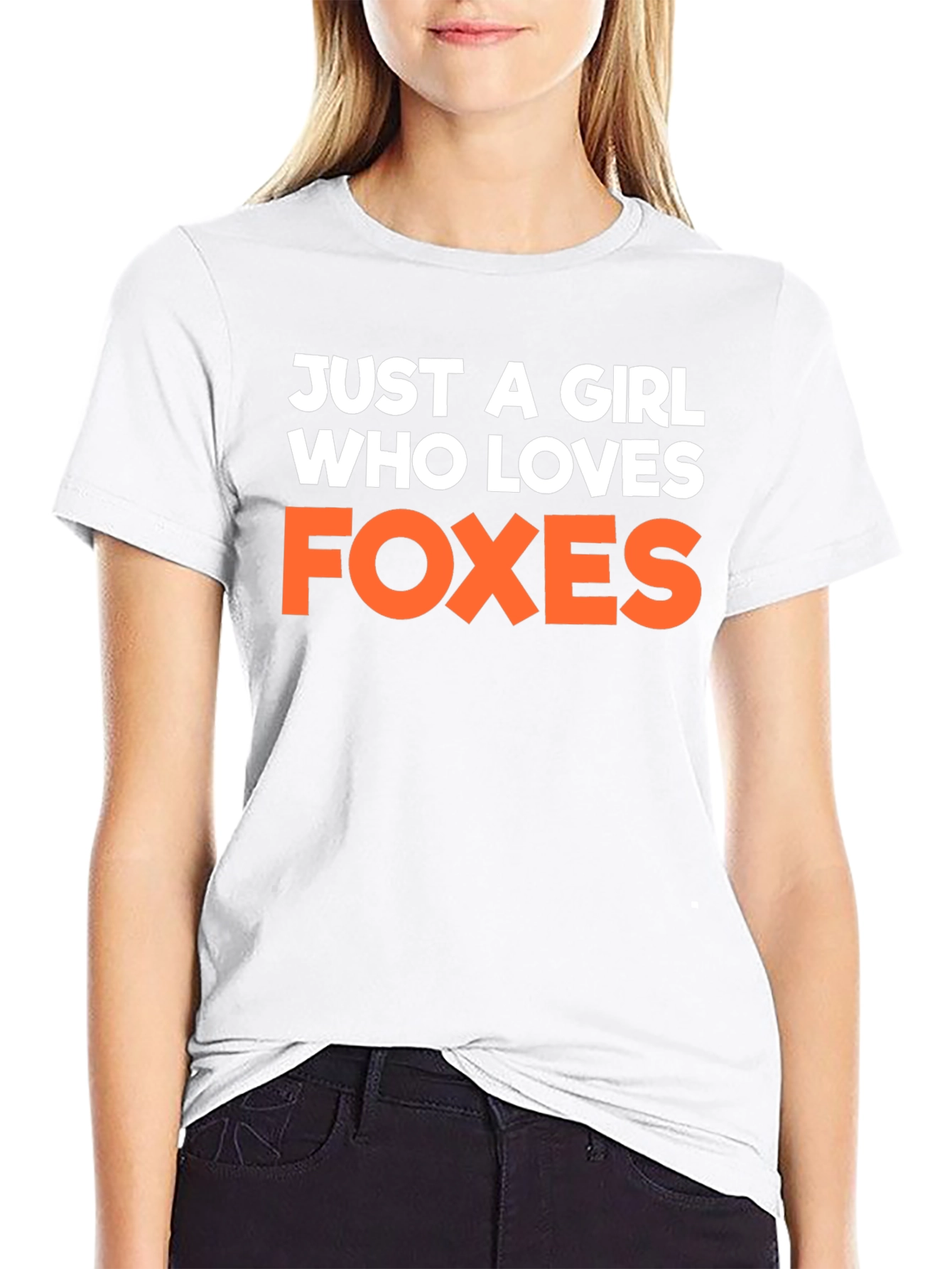 Camiseta Negra Just a Girl Who Loves Foxes