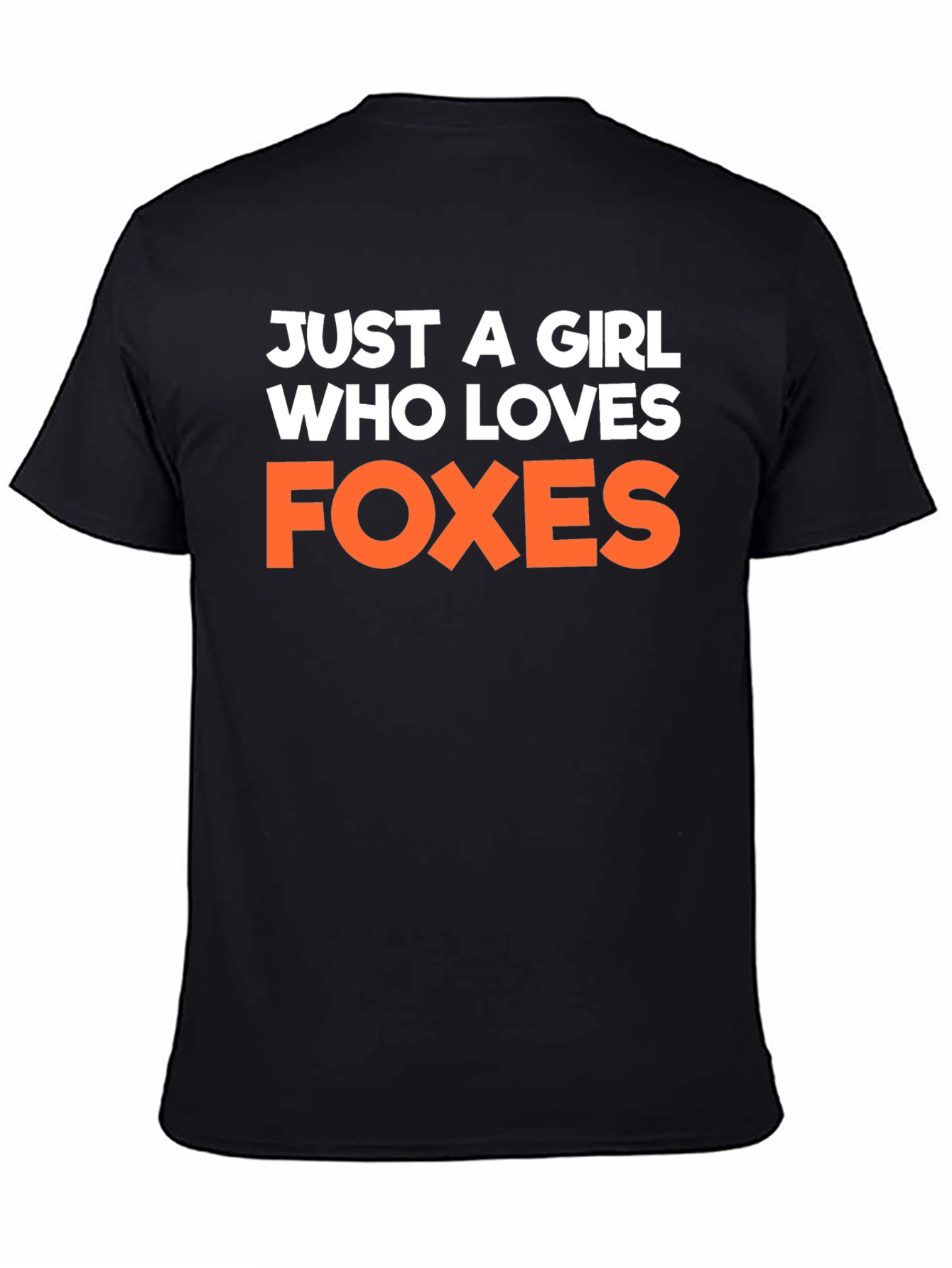 Camiseta Negra Just a Girl Who Loves Foxes