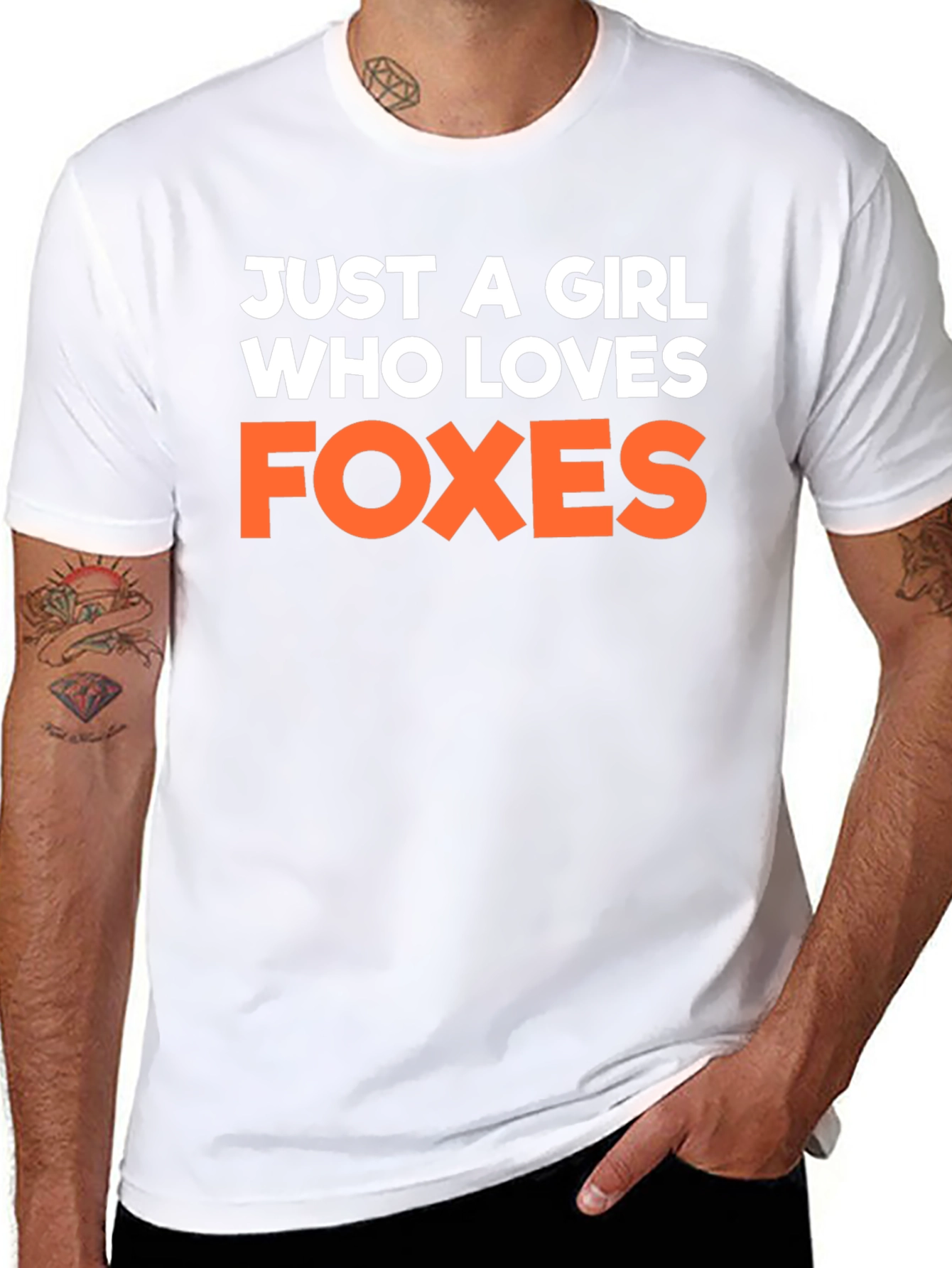 Camiseta Negra Just a Girl Who Loves Foxes