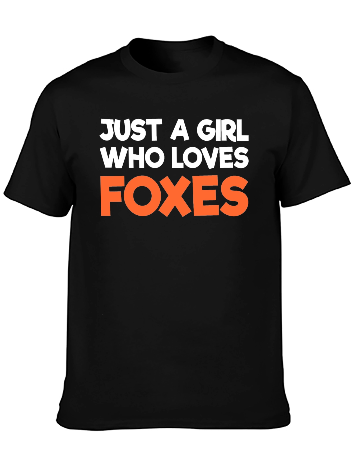 Camiseta Negra Just a Girl Who Loves Foxes