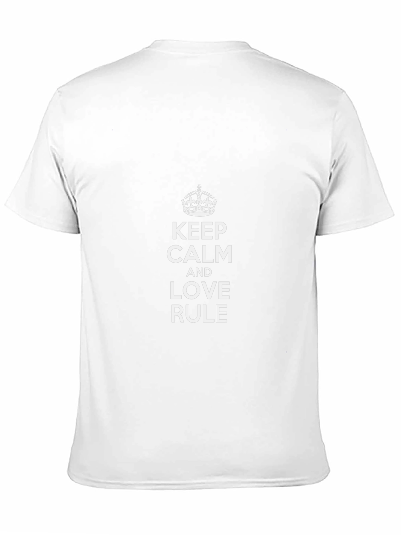 Camiseta Negra Keep Calm and Love Rule para Hombre