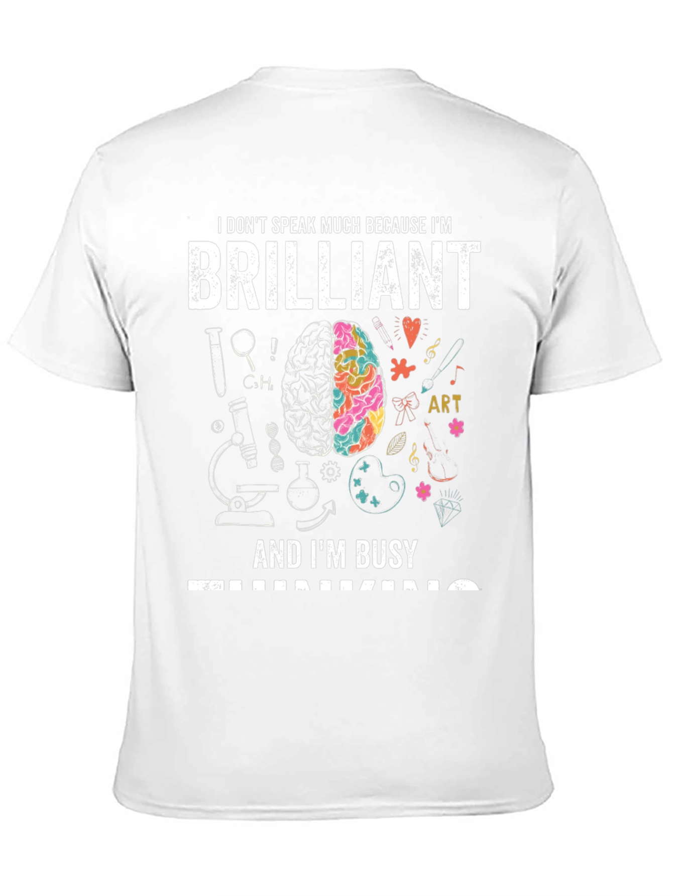 Camiseta Negra Brilliant: Mente Creativa y Ocupada