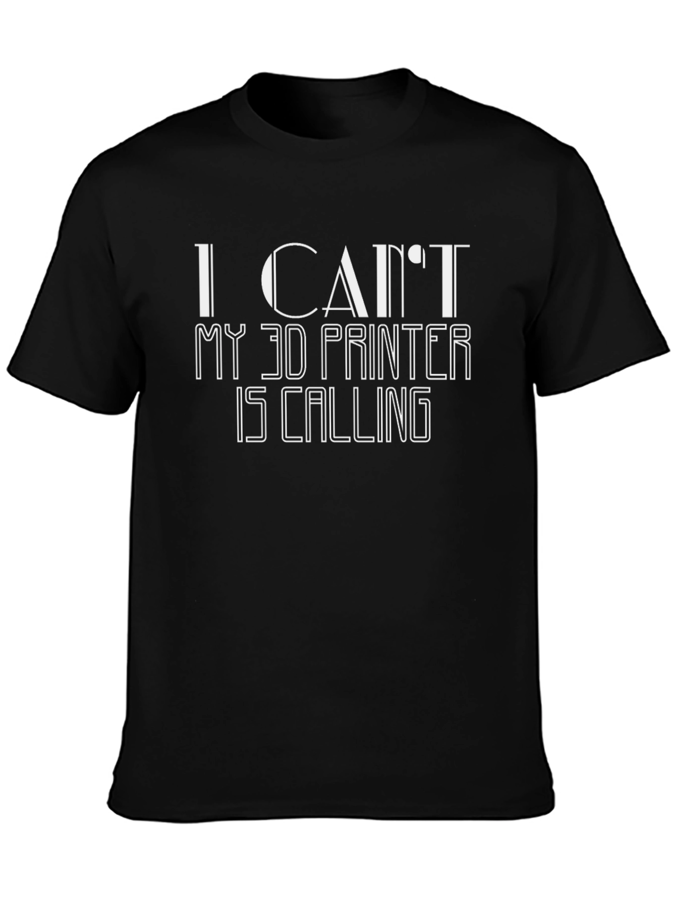 Camiseta Negra Impresión 3D