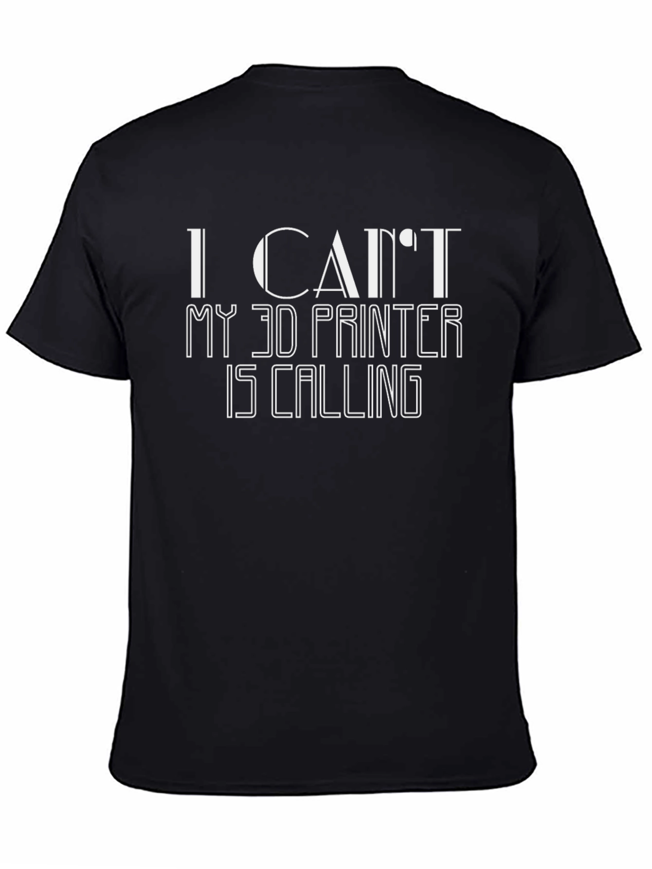 Camiseta Negra Impresión 3D