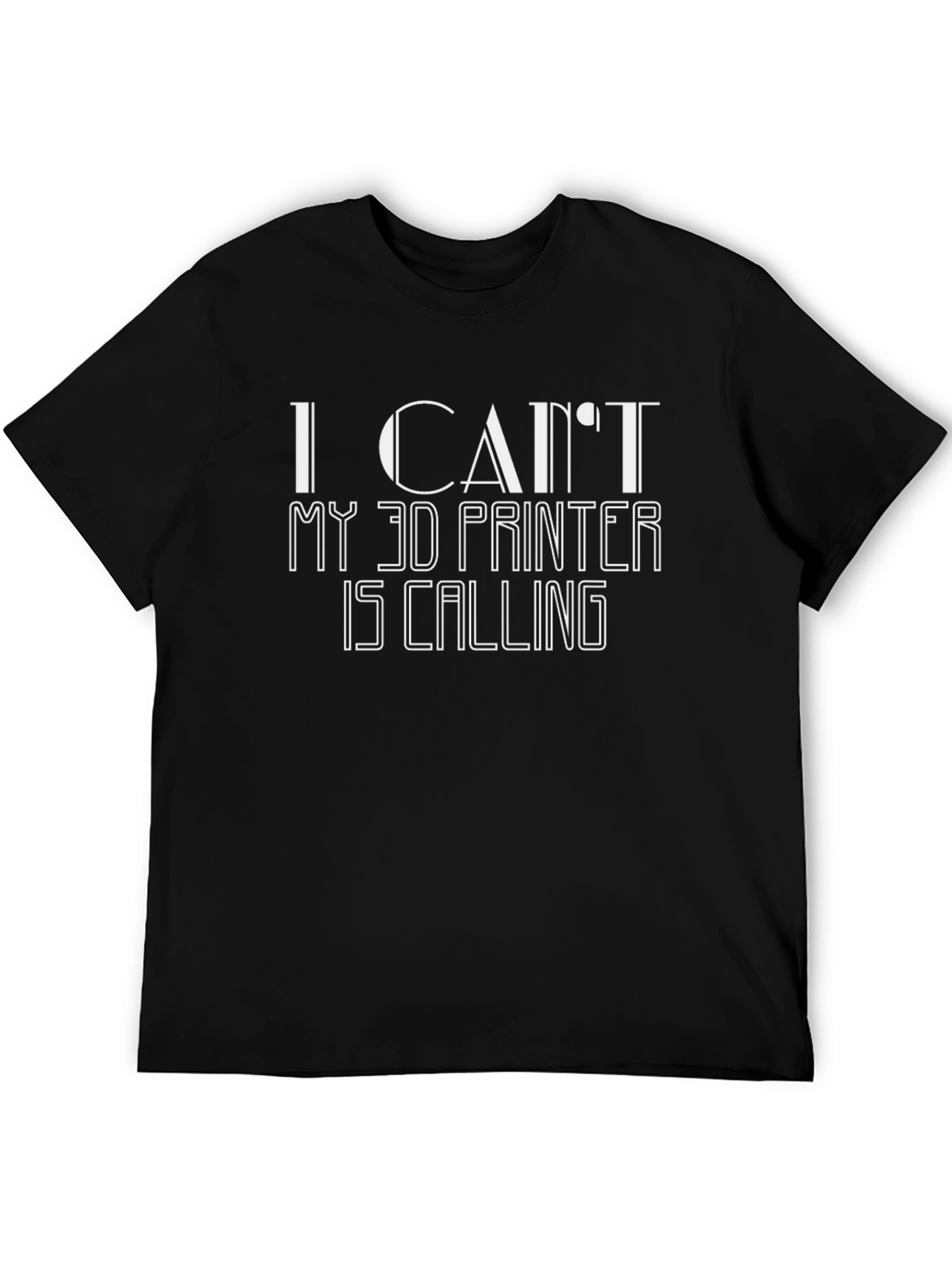 Camiseta Negra Impresión 3D