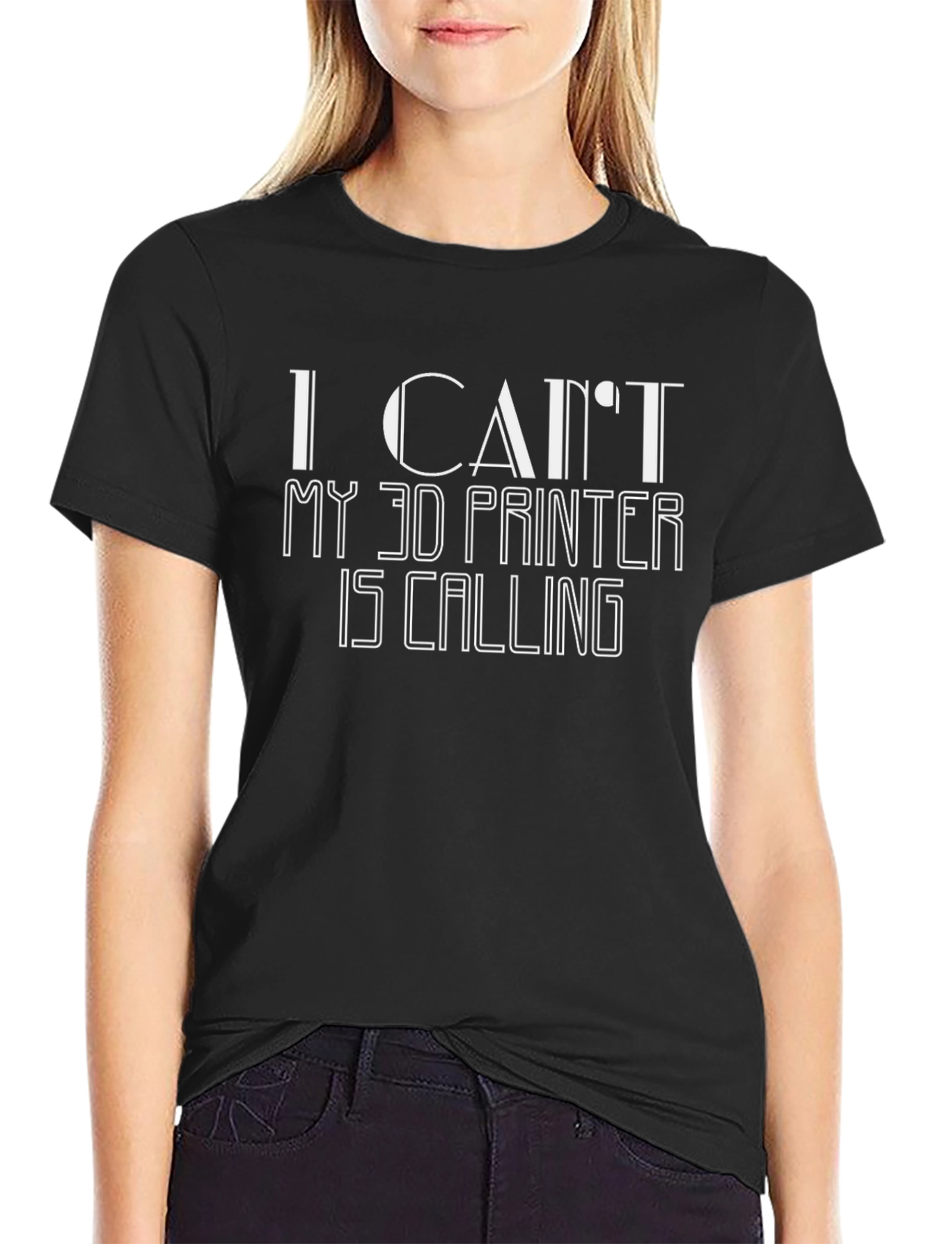 Camiseta Negra Impresión 3D