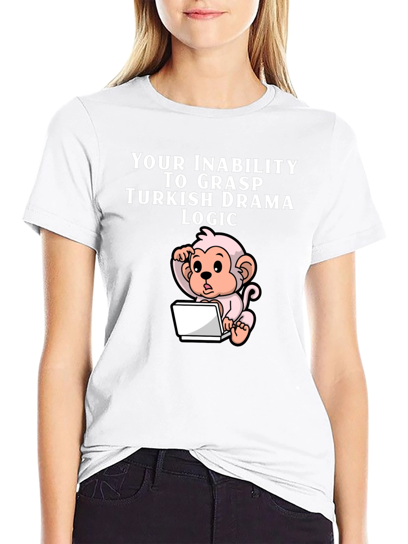 Camiseta Negra Humorística Lógica Drama Turco