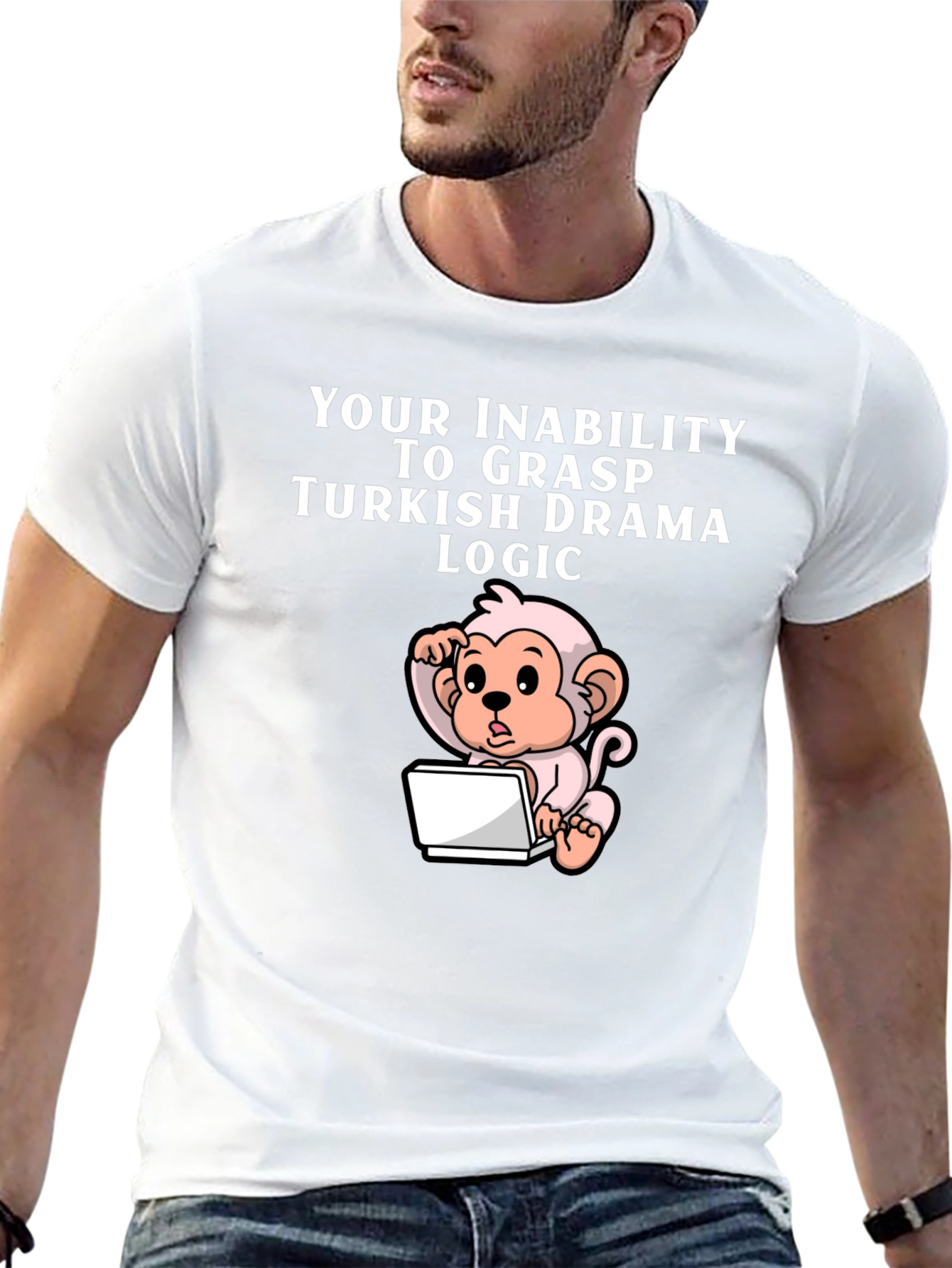 Camiseta Negra Humorística Lógica Drama Turco