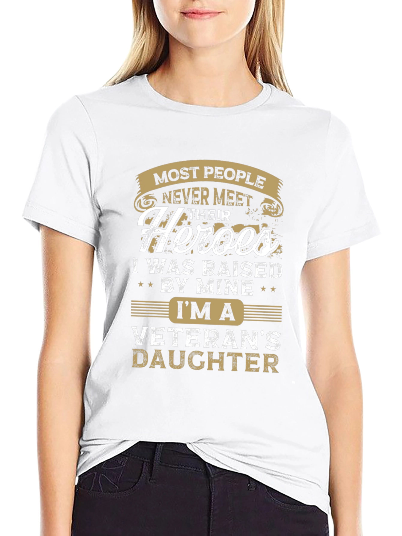 Camiseta Negra Hija de Veterano para Hombre