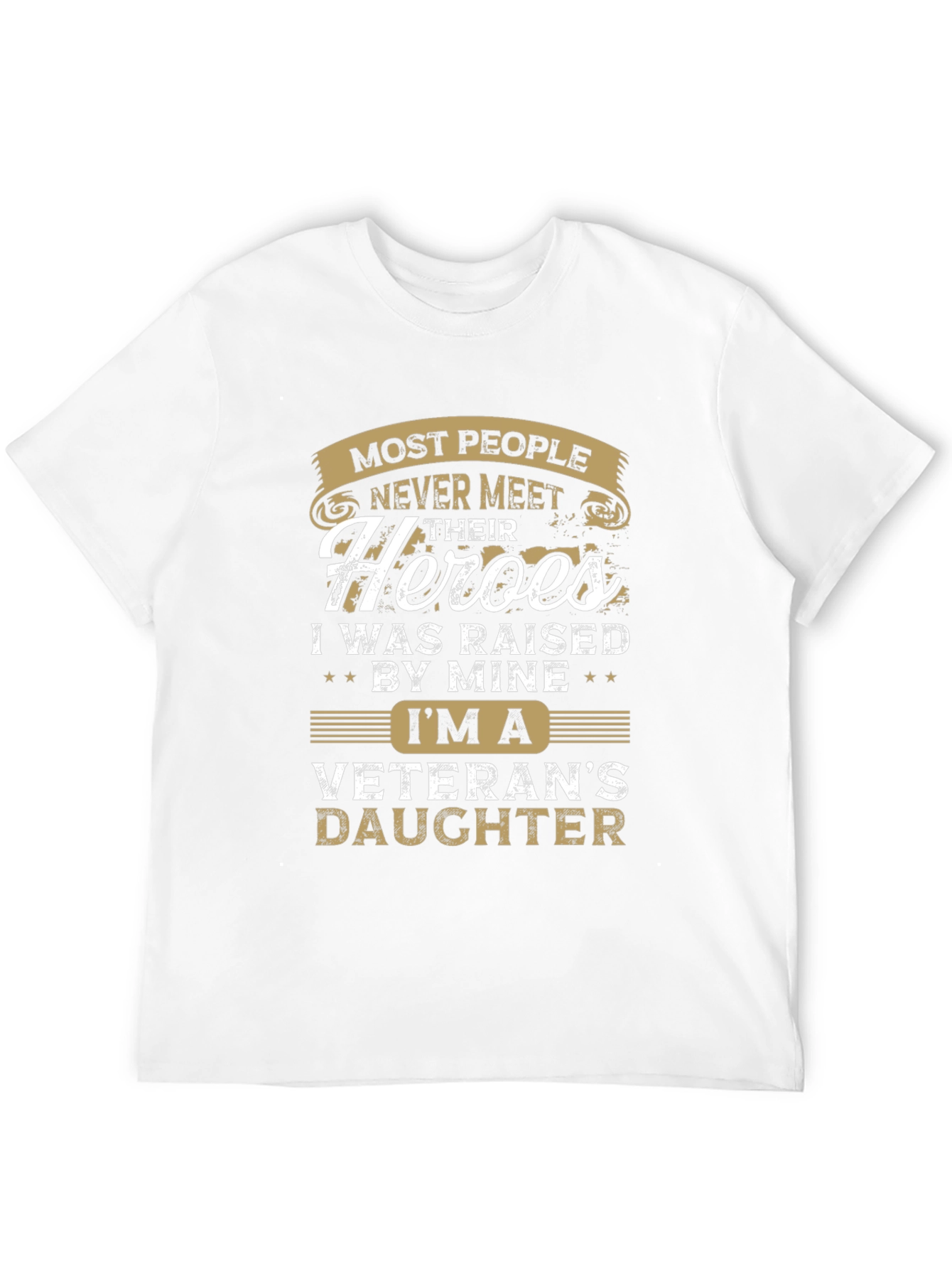 Camiseta Negra Hija de Veterano para Hombre