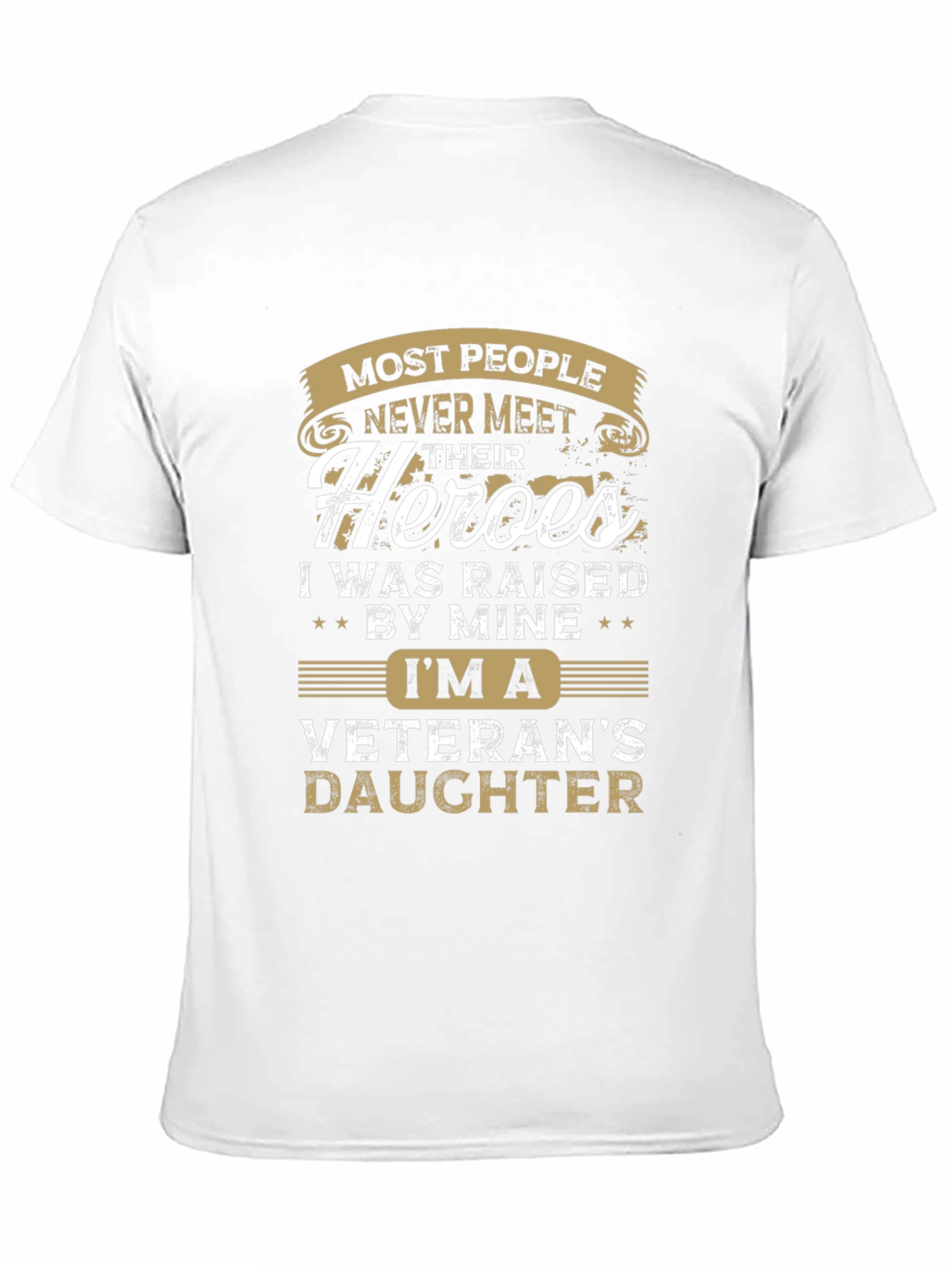 Camiseta Negra Hija de Veterano para Hombre