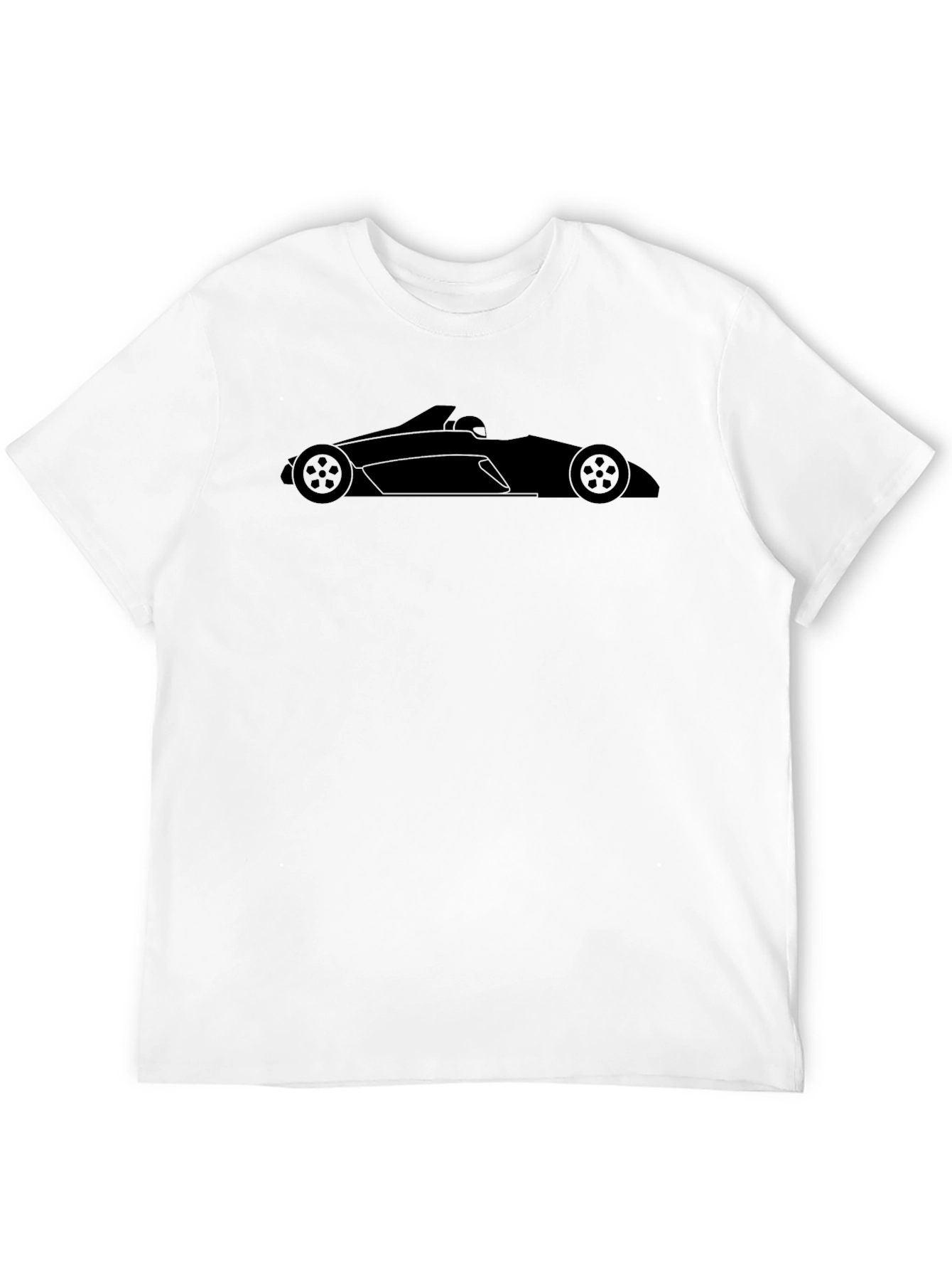 Camiseta Negra con Diseño de Coche de Carreras