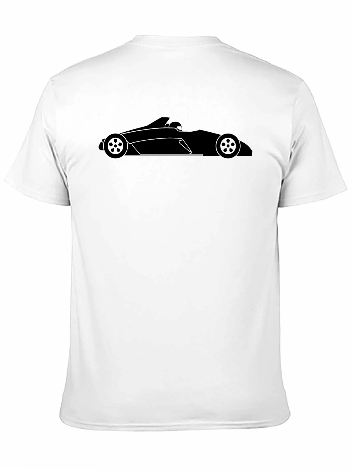 Camiseta Negra con Diseño de Coche de Carreras