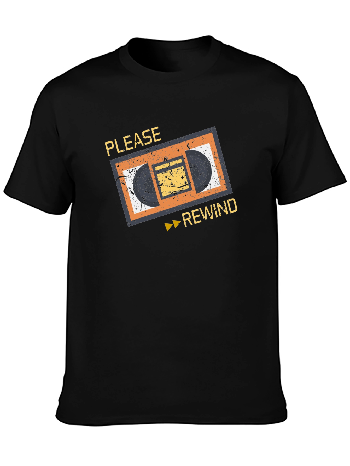 Camiseta Retro VHS: ¡Por Favor Rebobinar!