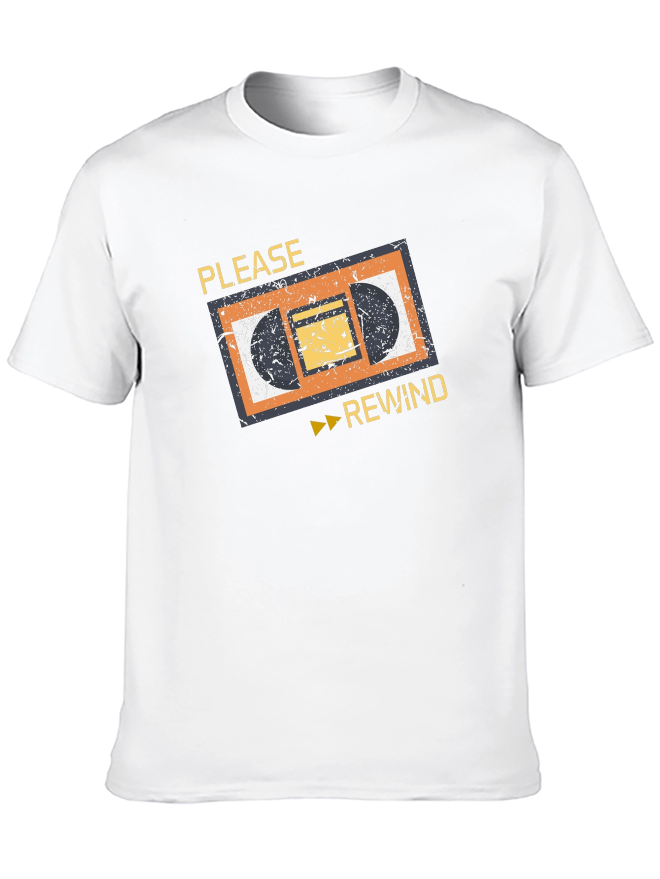 Camiseta Retro VHS: ¡Por Favor Rebobinar!