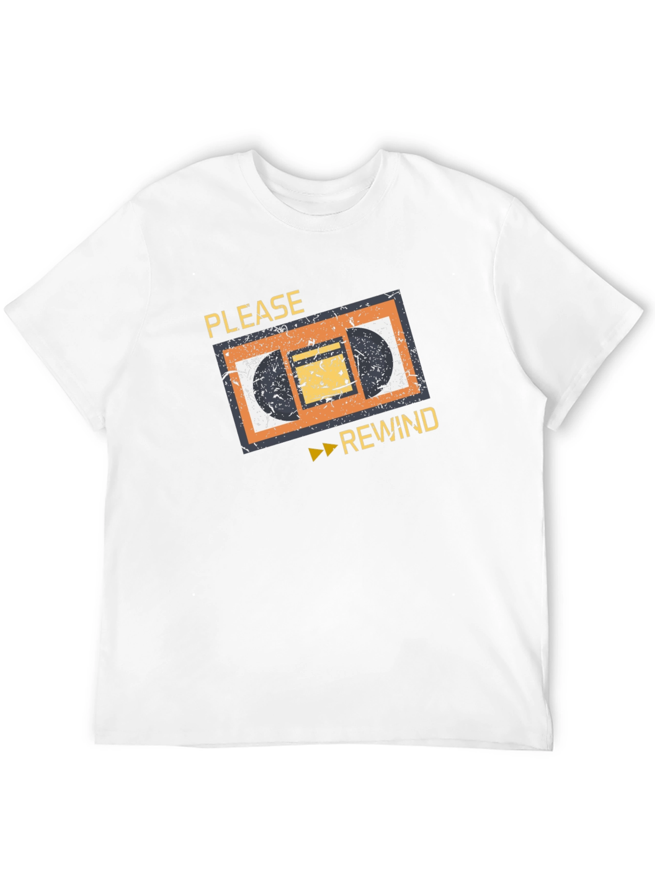 Camiseta Retro VHS: ¡Por Favor Rebobinar!