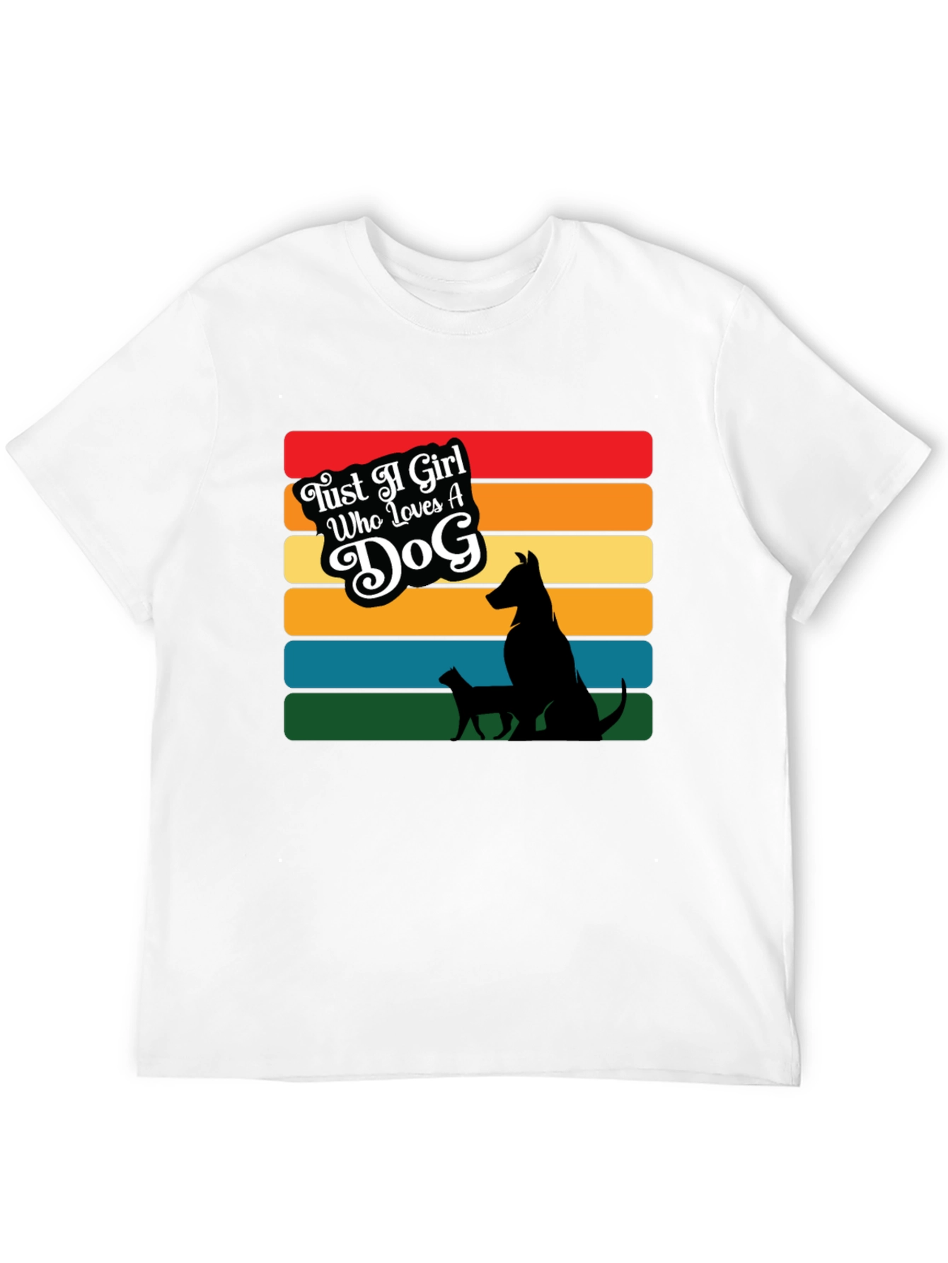 Camiseta Negra Just a Girl Who Loves a Dog