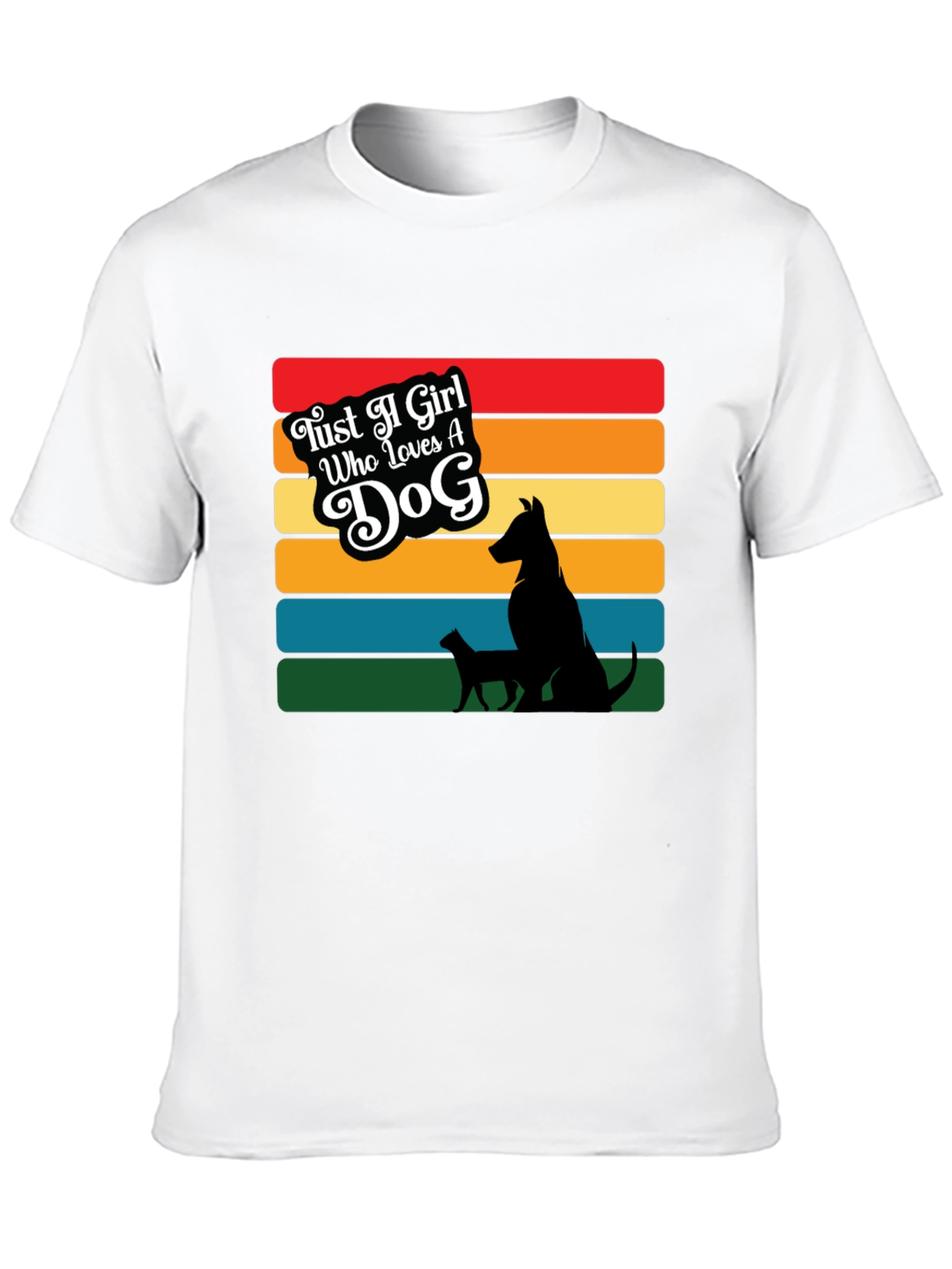 Camiseta Negra Just a Girl Who Loves a Dog