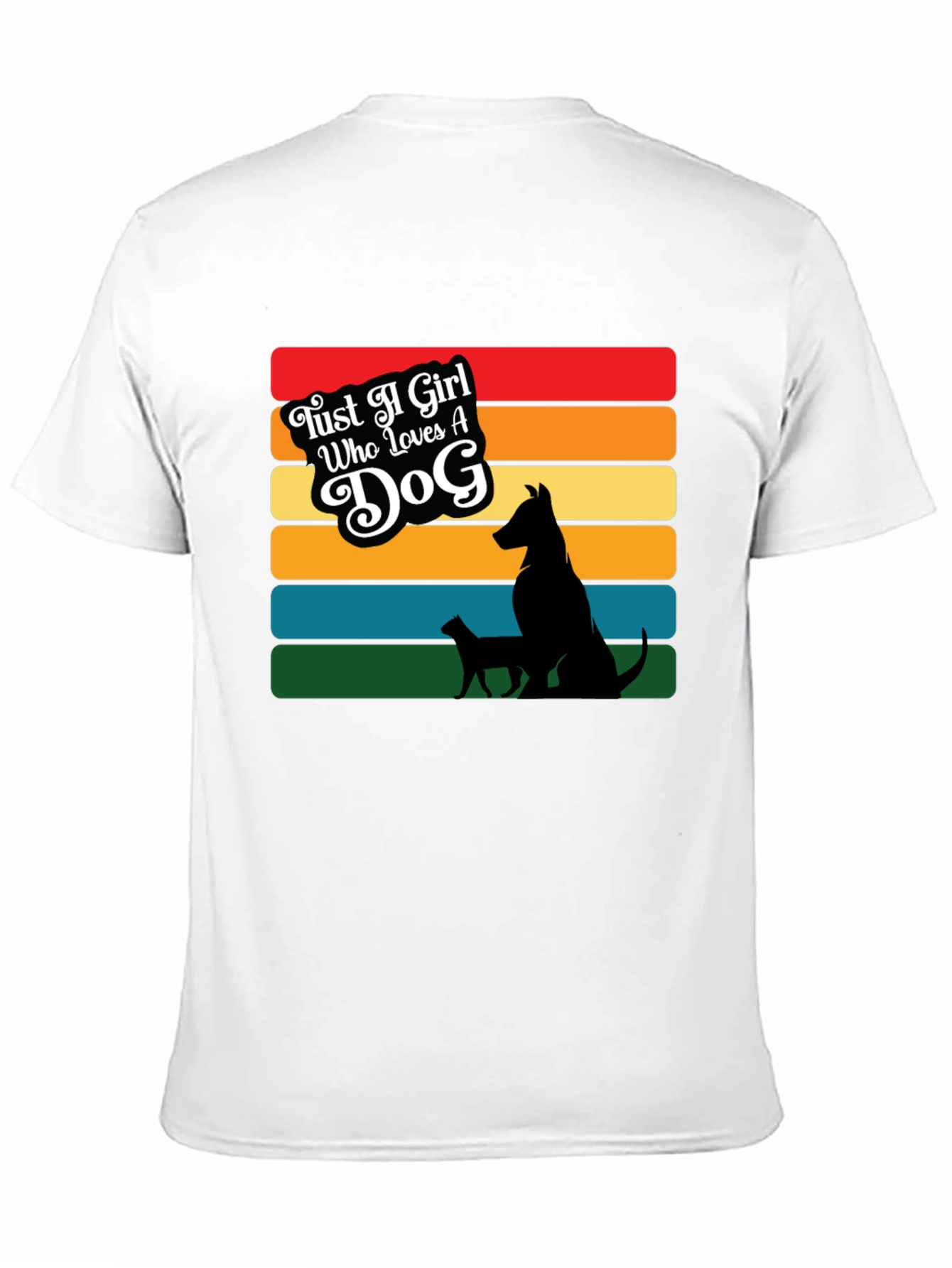 Camiseta Negra Just a Girl Who Loves a Dog