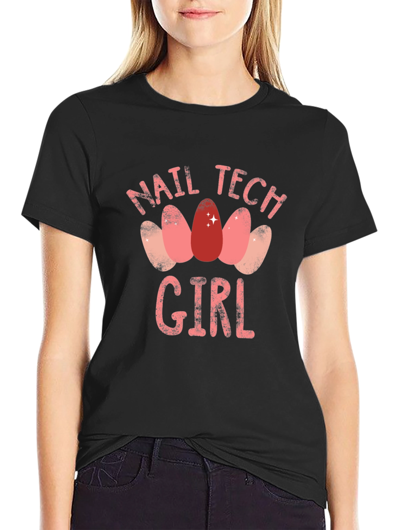 Camiseta Negra Nail Tech Girl