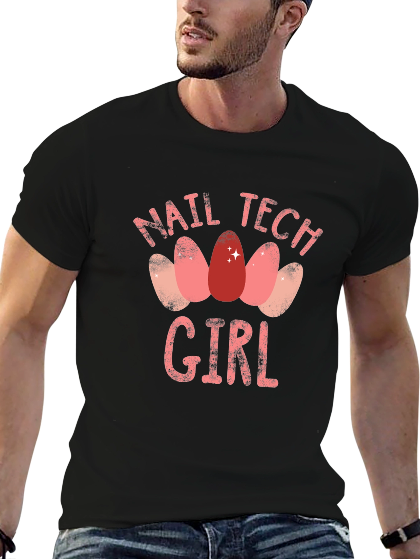 Camiseta Negra Nail Tech Girl