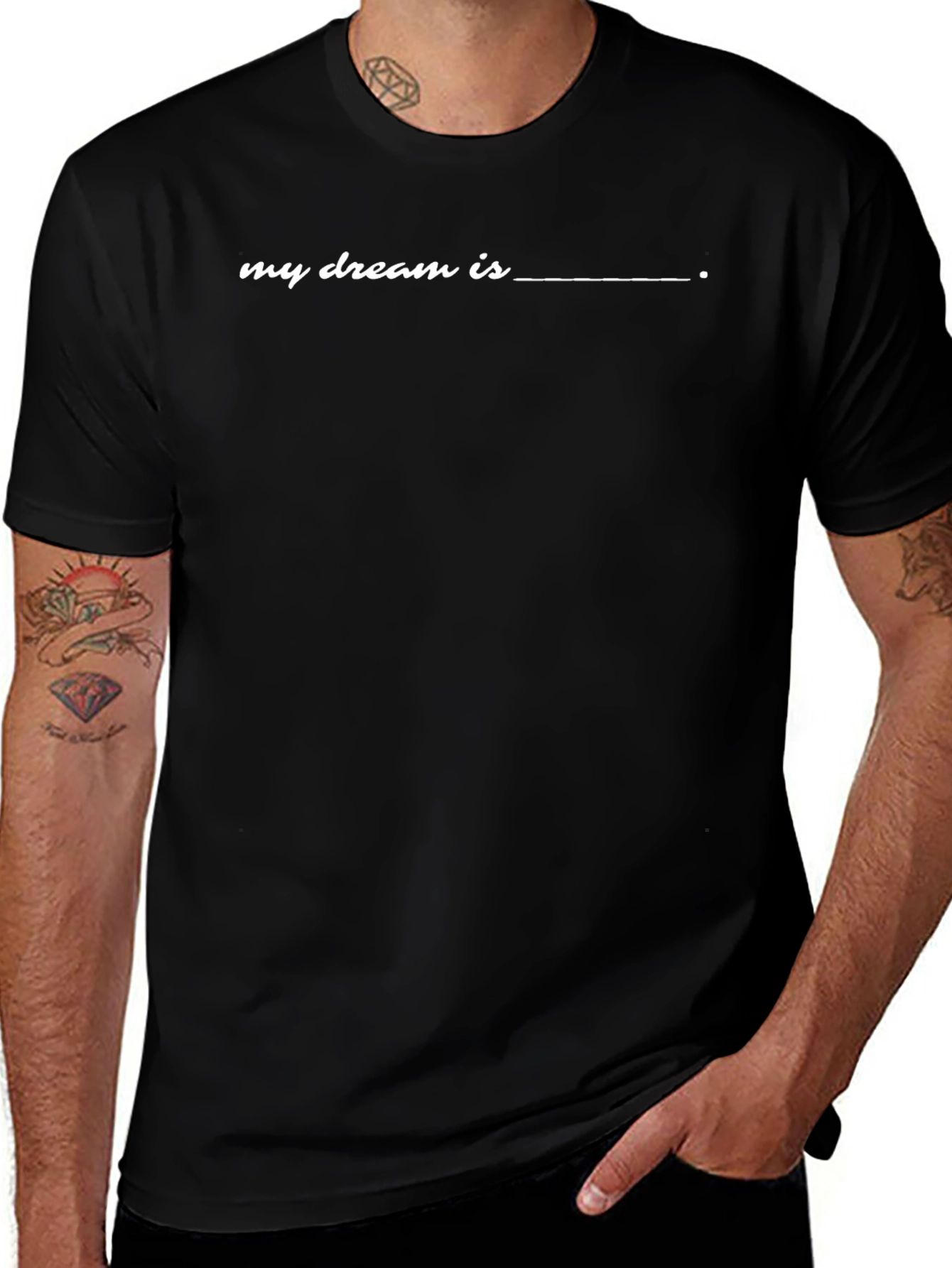 Camiseta Negra Mi Sueño Es... para Hombre