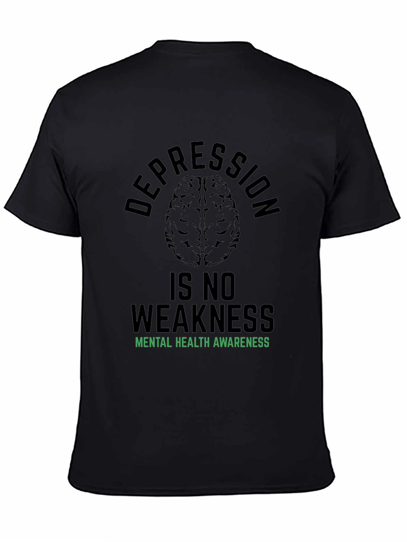 Camiseta Negra: Salud Mental Depresión No Es Debilidad