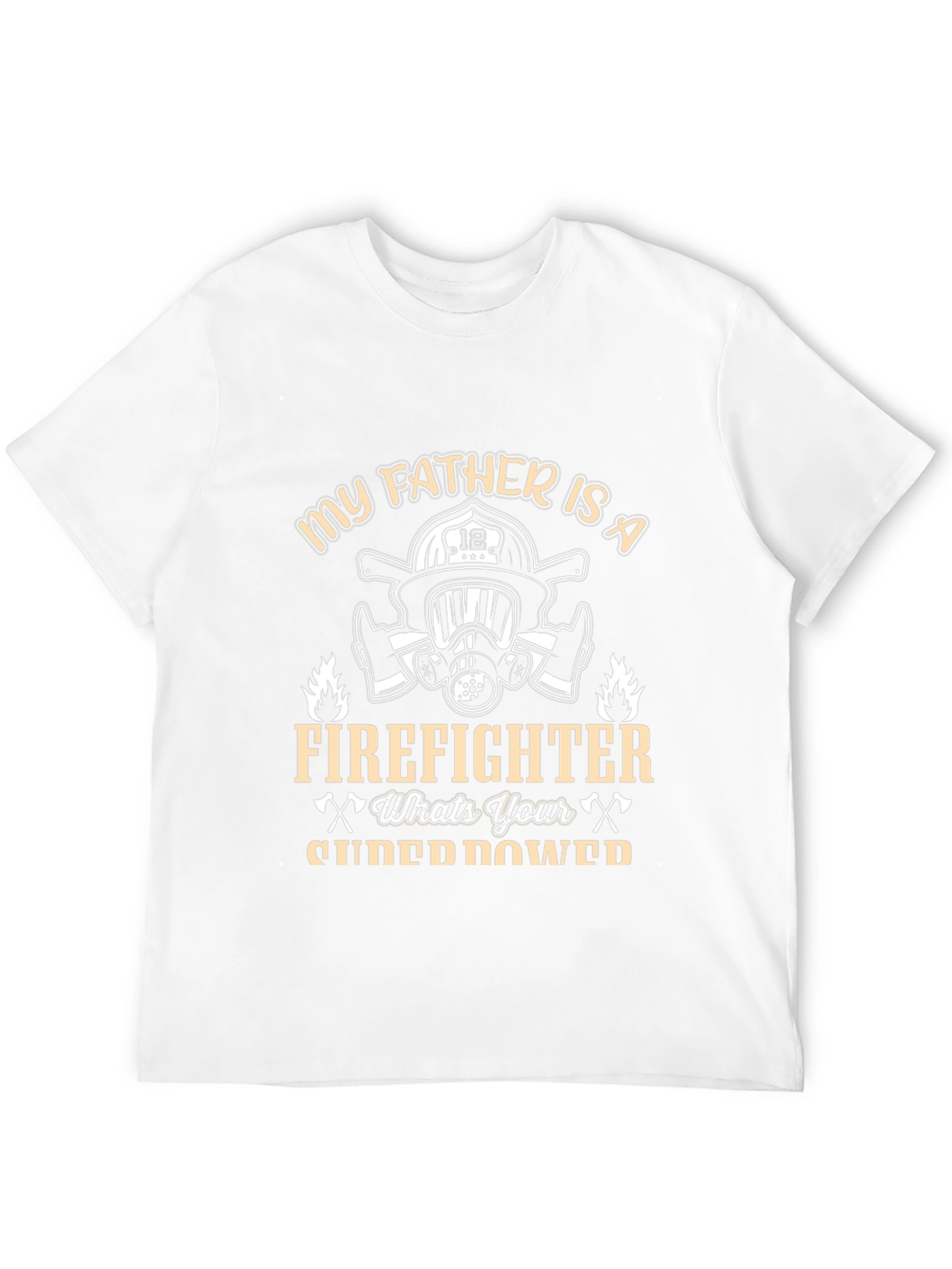 Camiseta Negra: Mi Padre Bombero ¿Cuál es tu Superpoder?