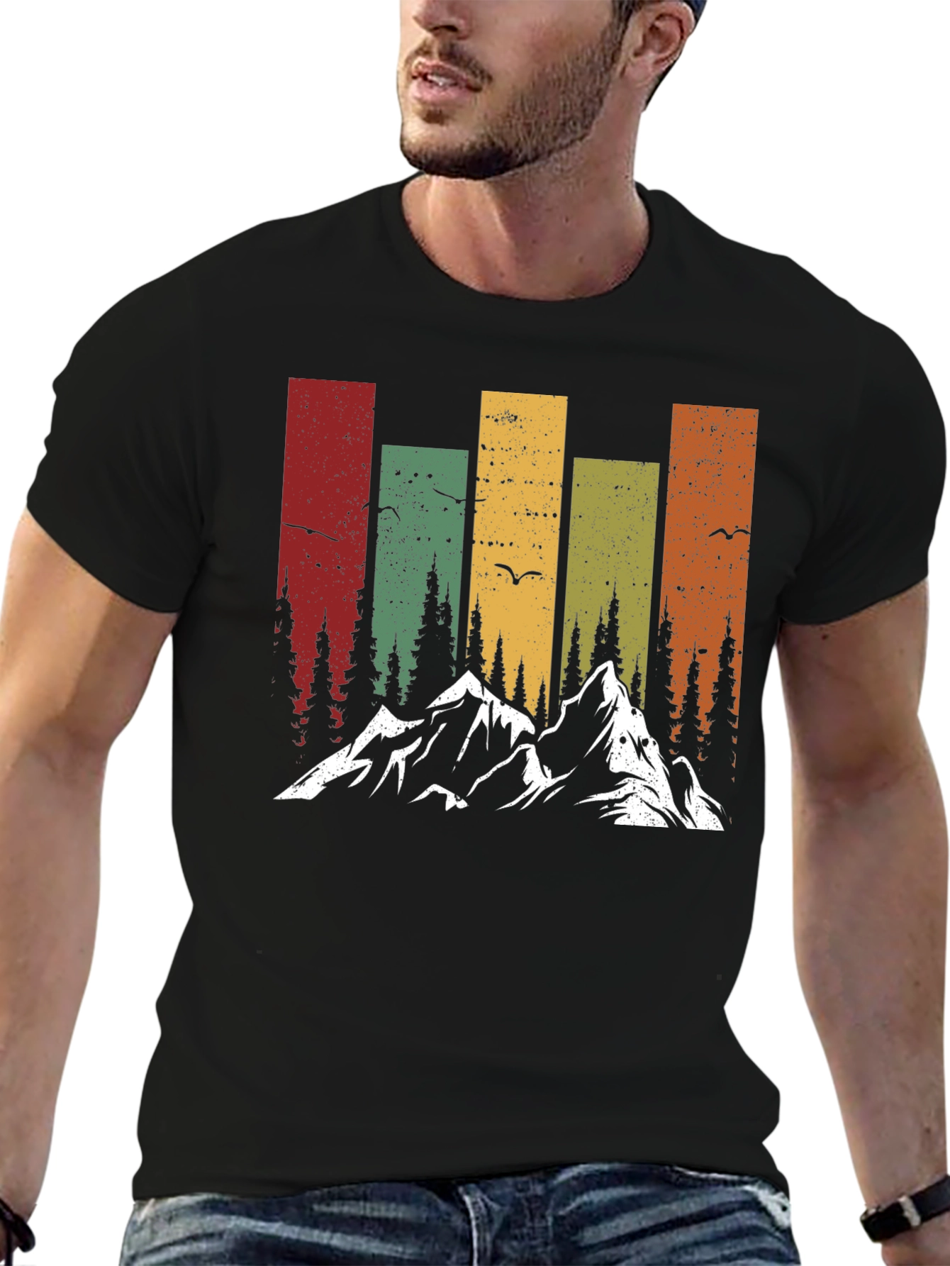 Camiseta Retro de Montaña y Naturaleza