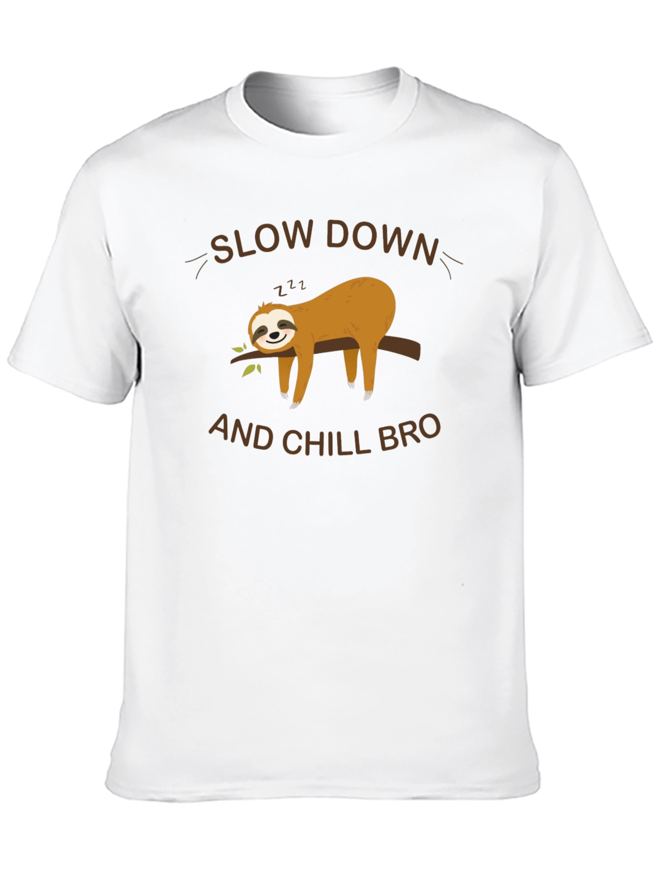 Camiseta Negra con Diseño de Perezoso Relax