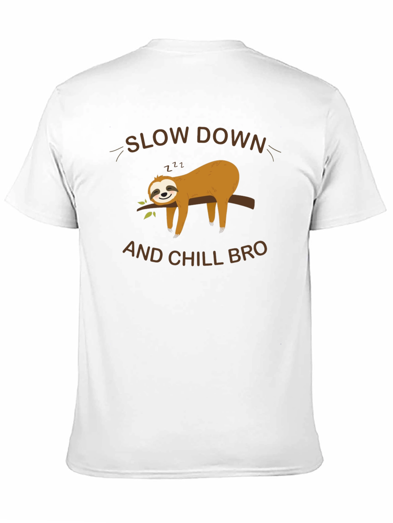 Camiseta Negra con Diseño de Perezoso Relax