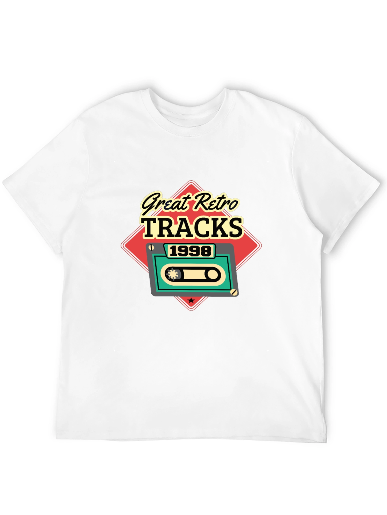 Camiseta Negra Retro Tracks 1998
