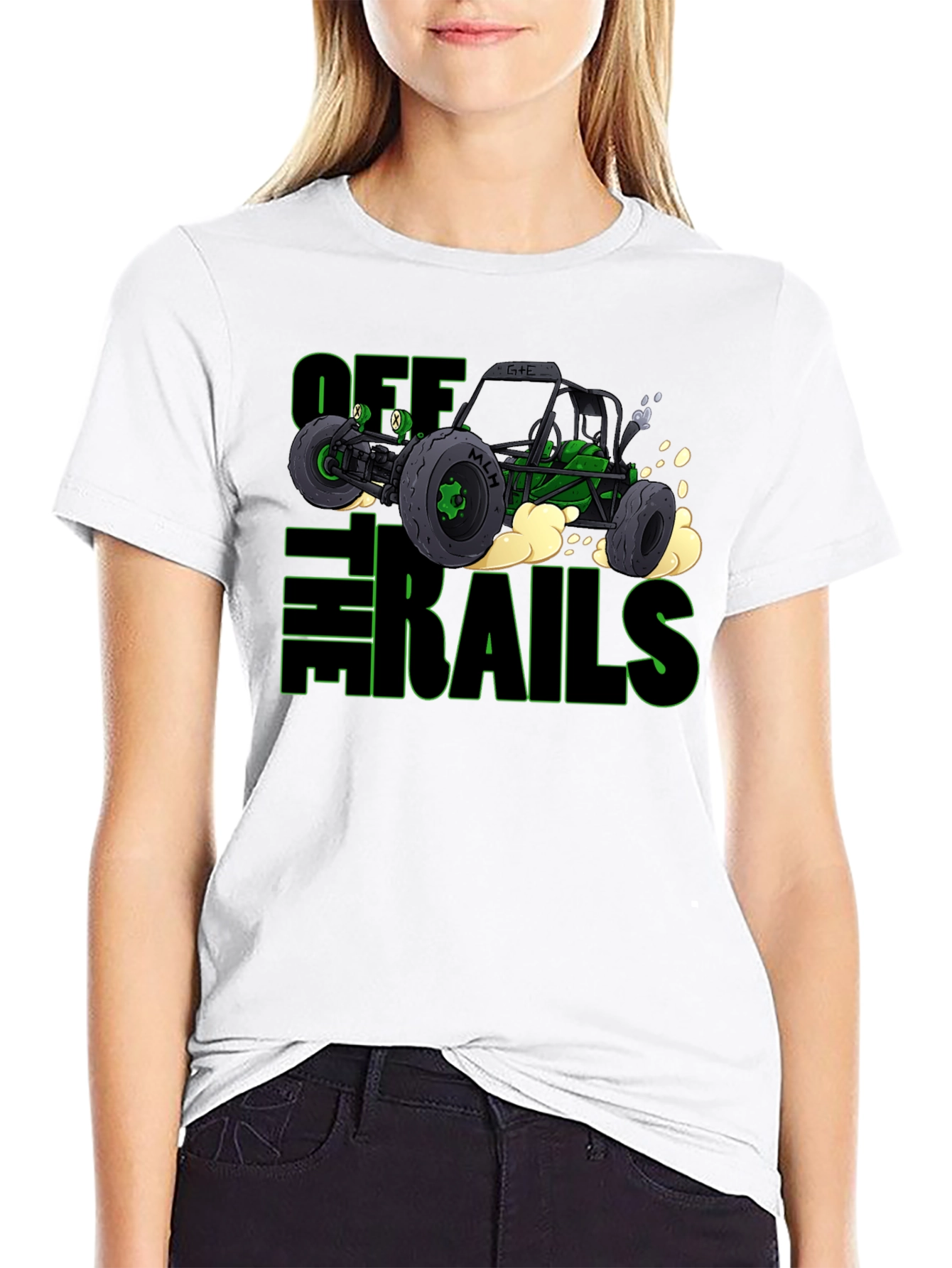 Camiseta Negra Off The Rails para Aventureros