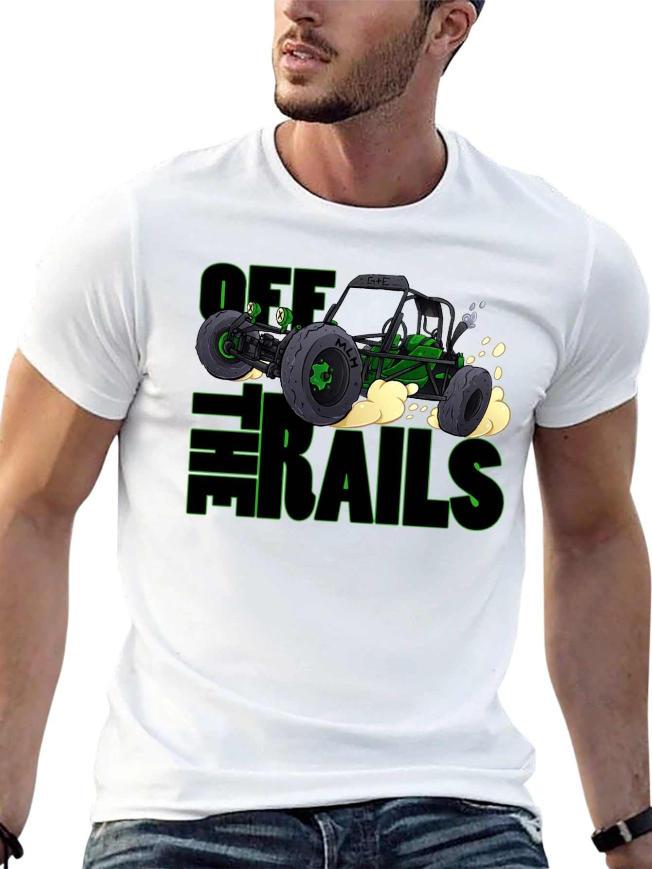 Camiseta Negra Off The Rails para Aventureros