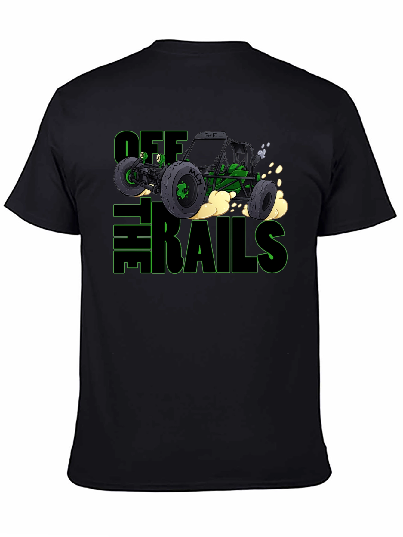 Camiseta Negra Off The Rails para Aventureros