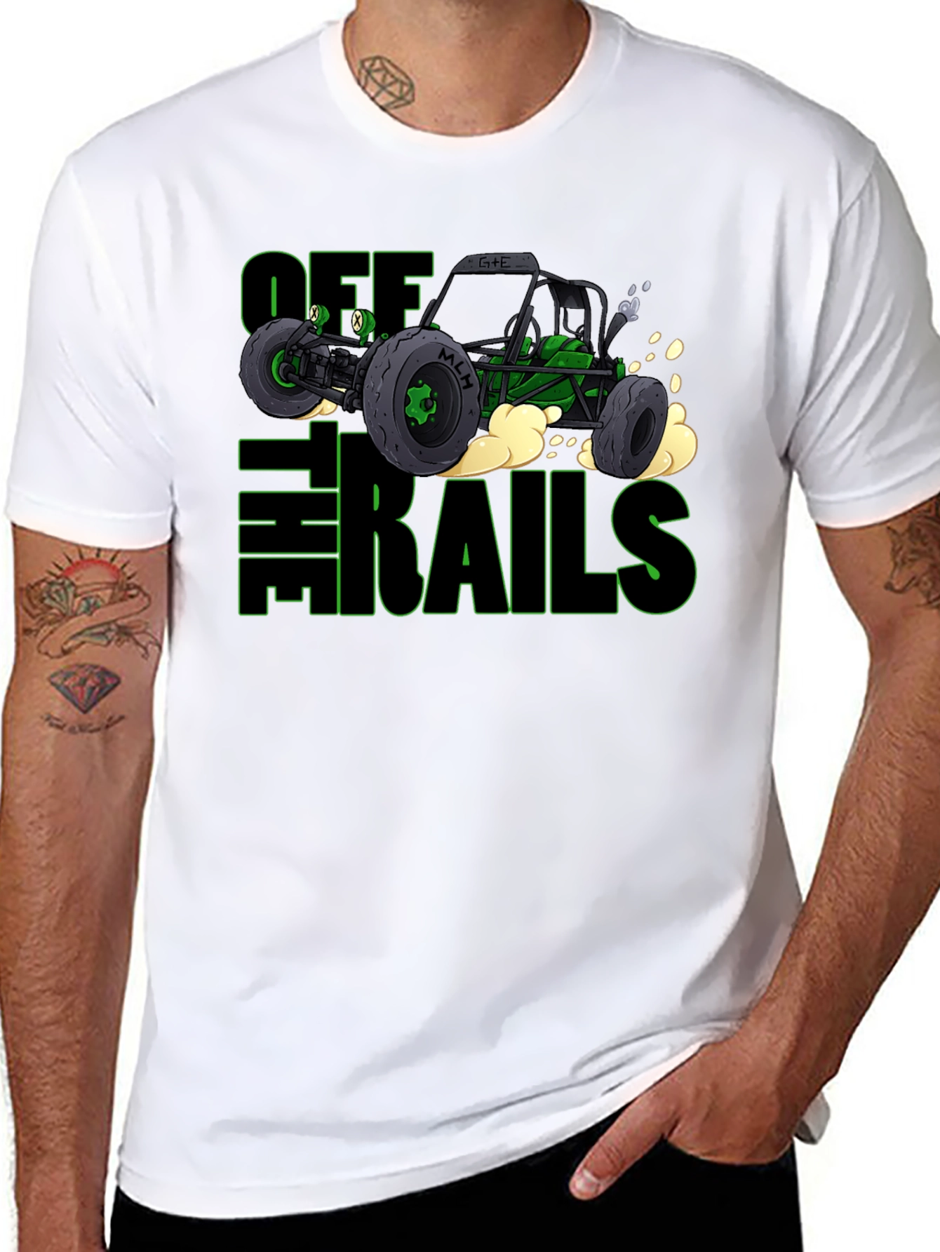 Camiseta Negra Off The Rails para Aventureros