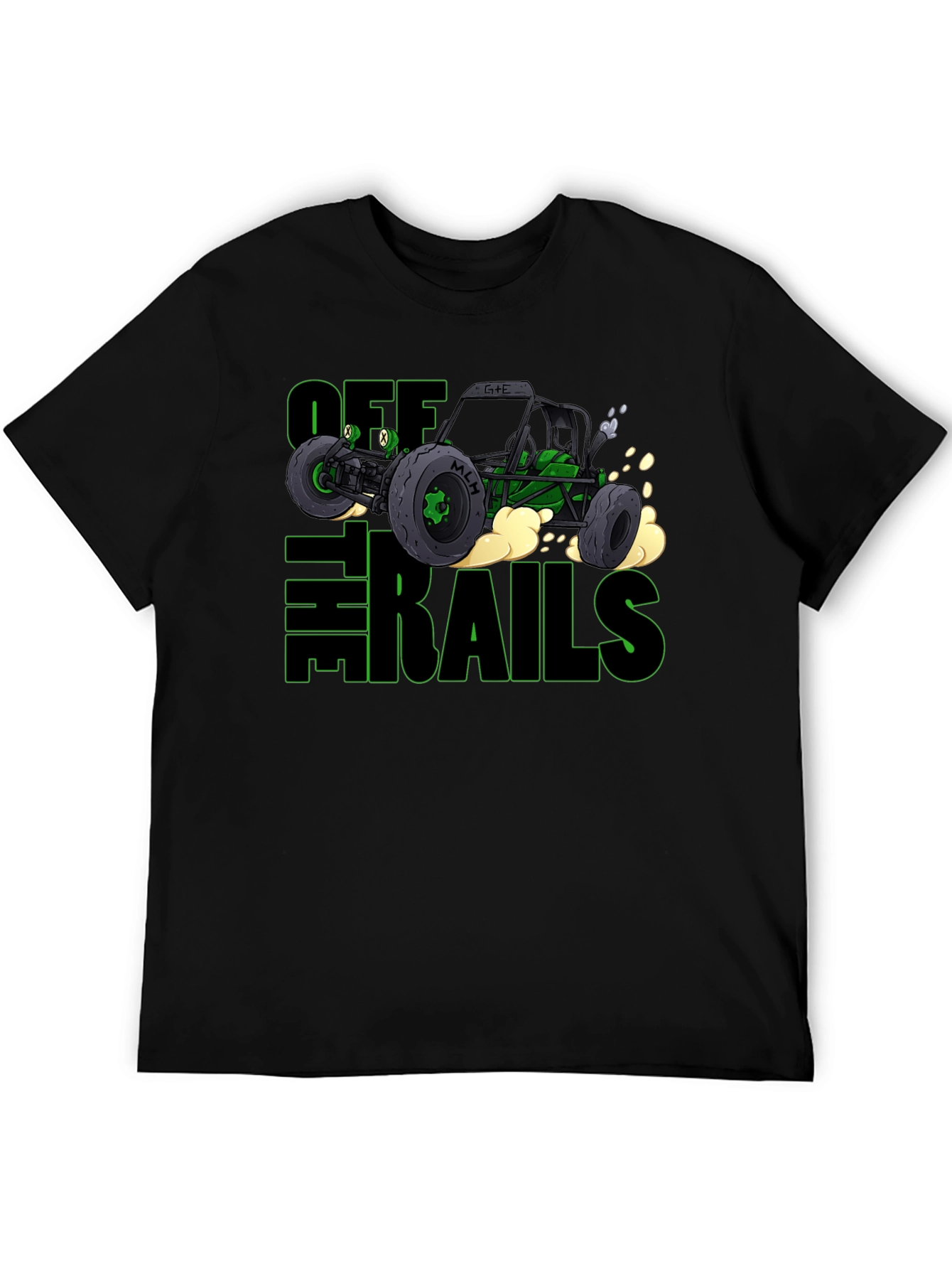 Camiseta Negra Off The Rails para Aventureros