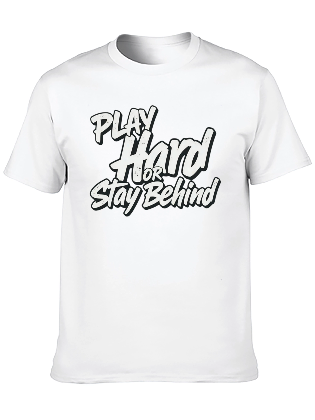 Camiseta Negra: Juega Duro o Queda Atrás