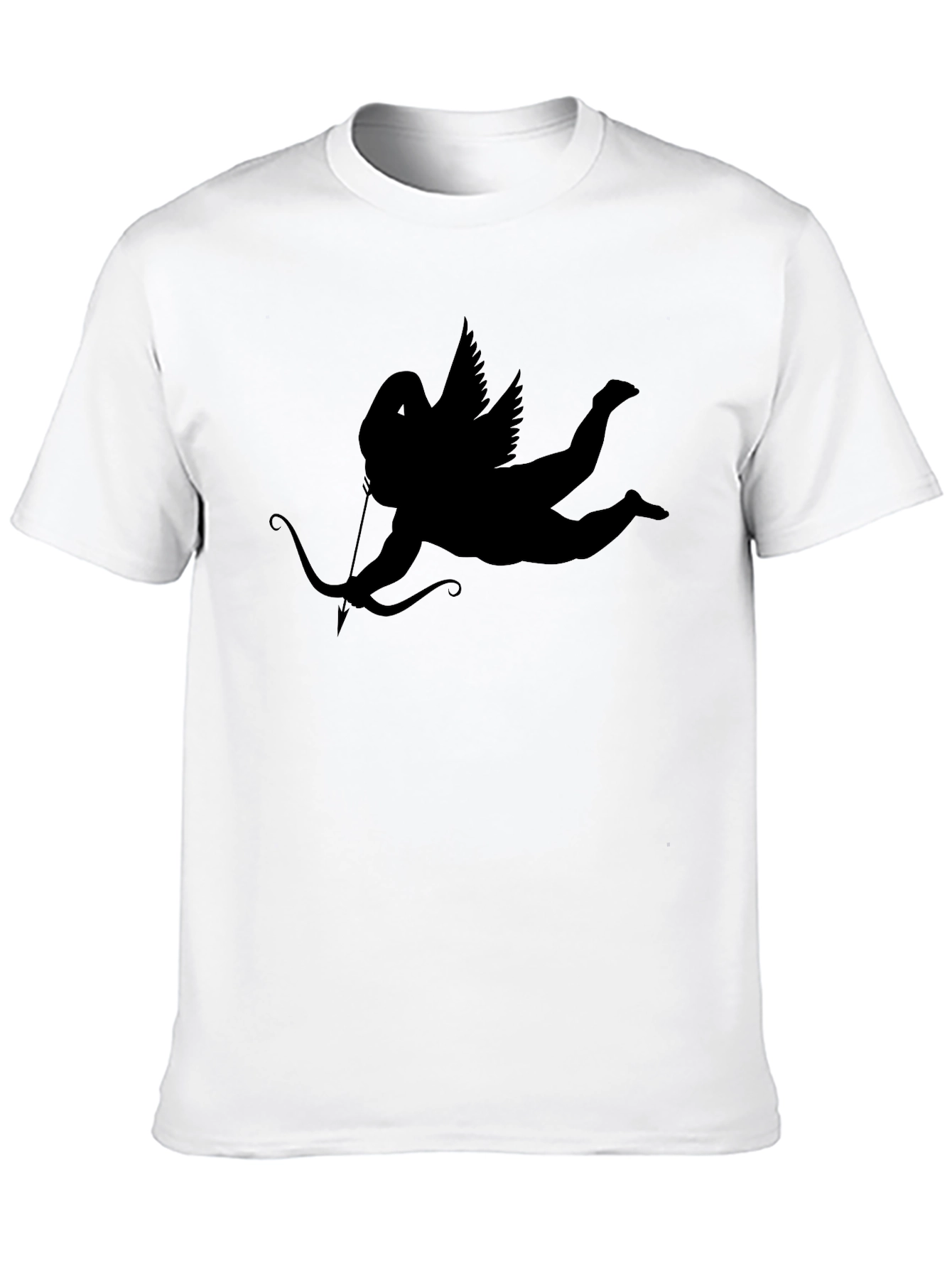 Camiseta Negra con Diseño de Cupido